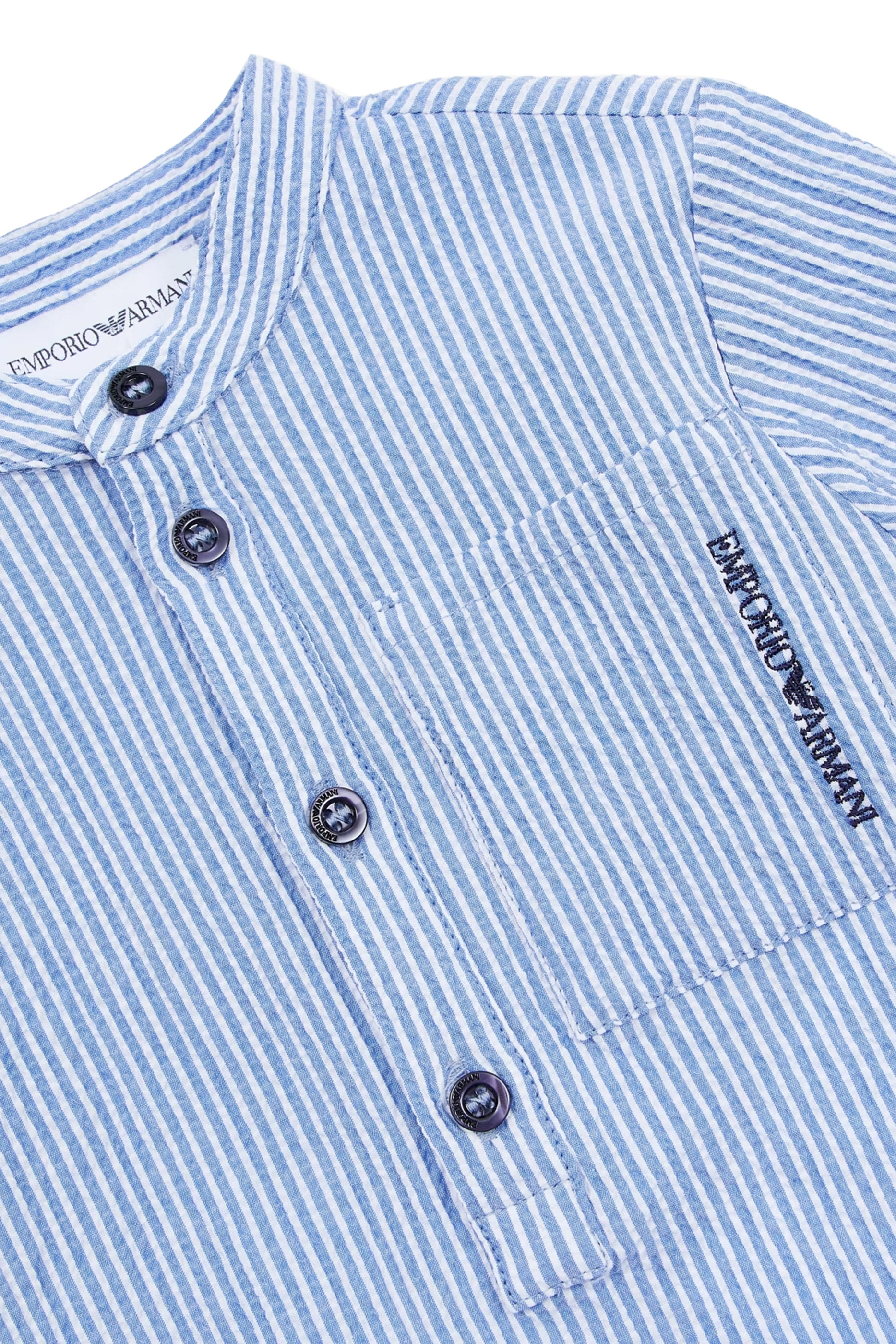 Kids  Striped Logo Shirt 