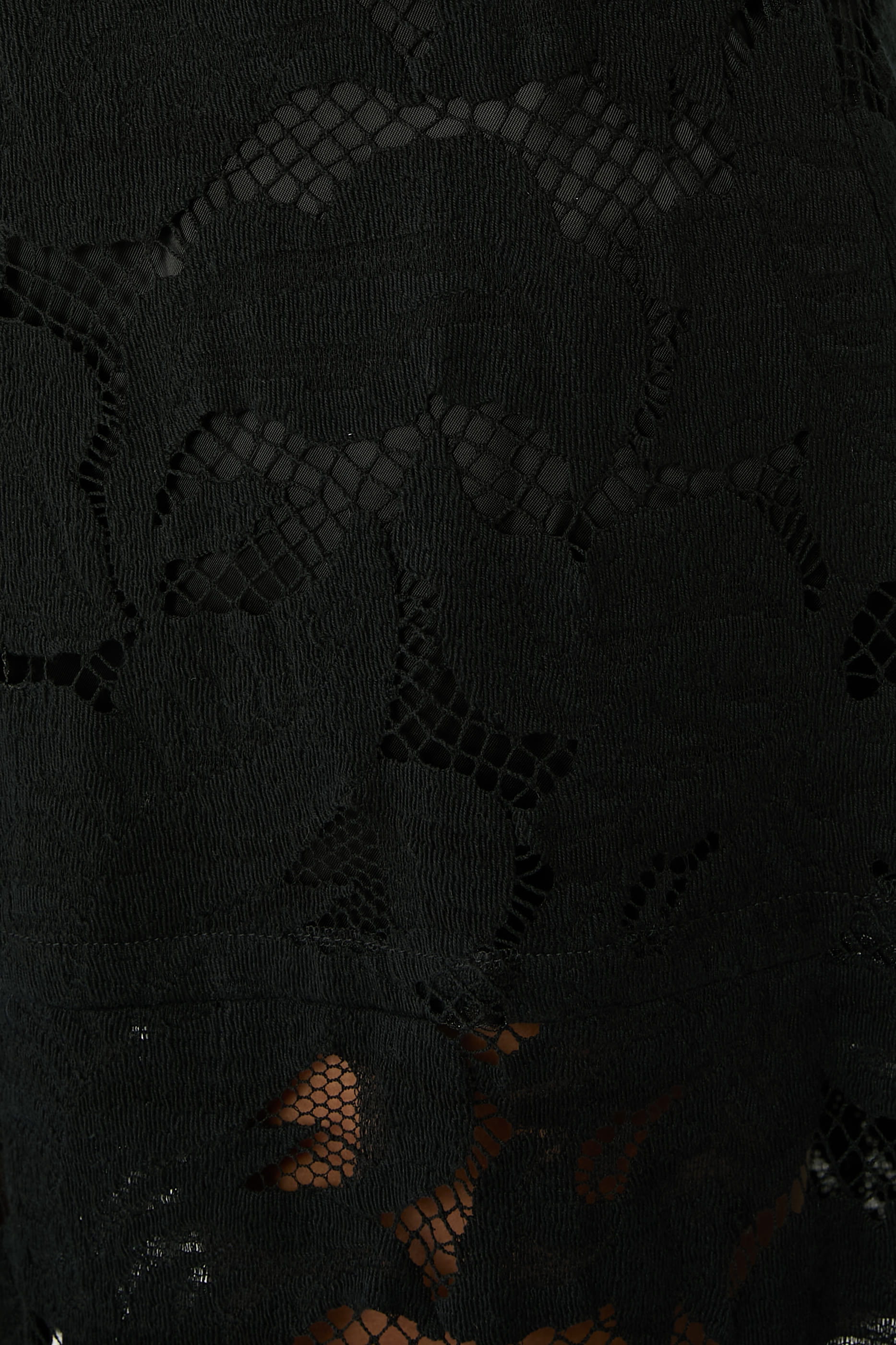 Asymmetric Midi Lace Skirt