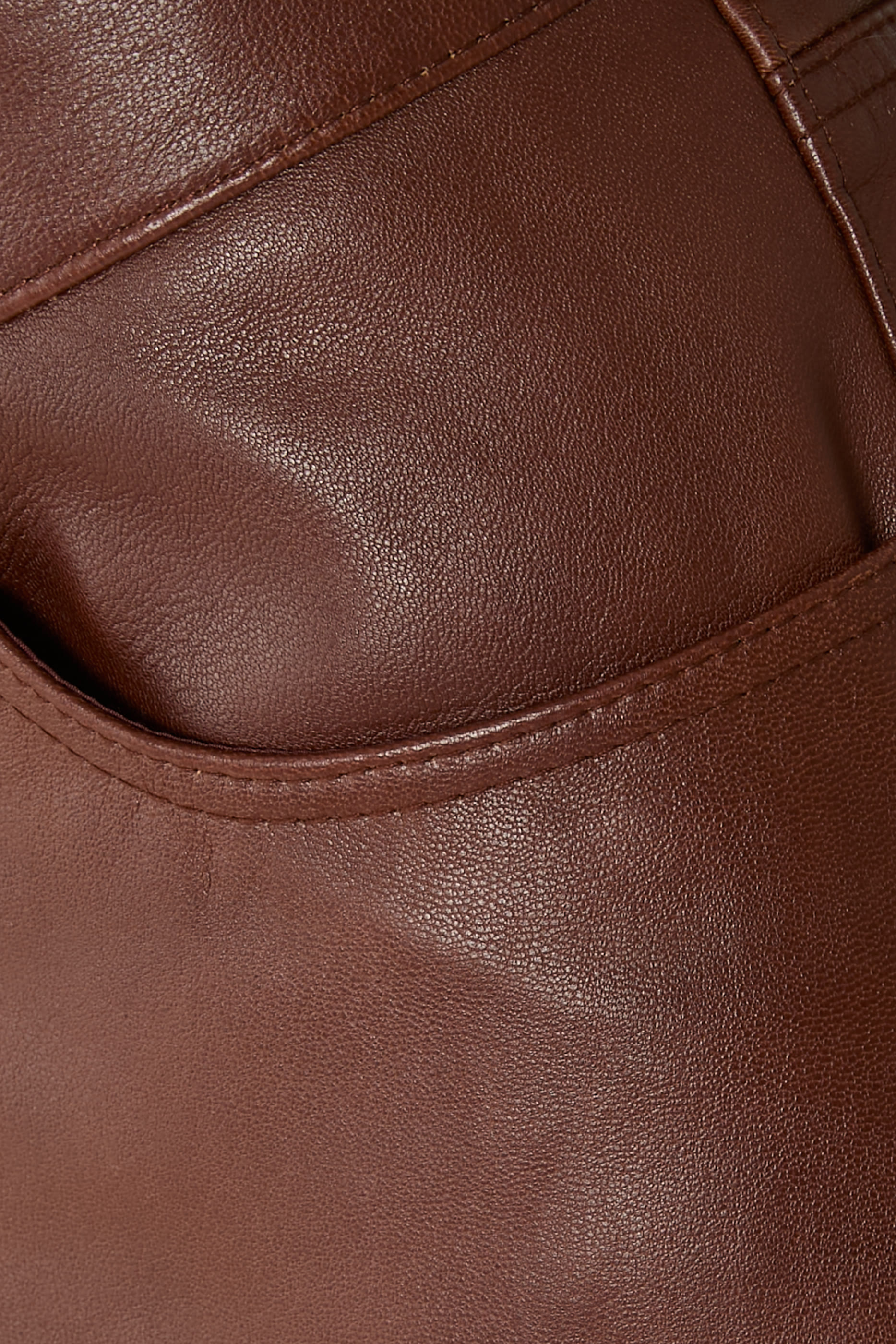  Straight Real Leather Denim 