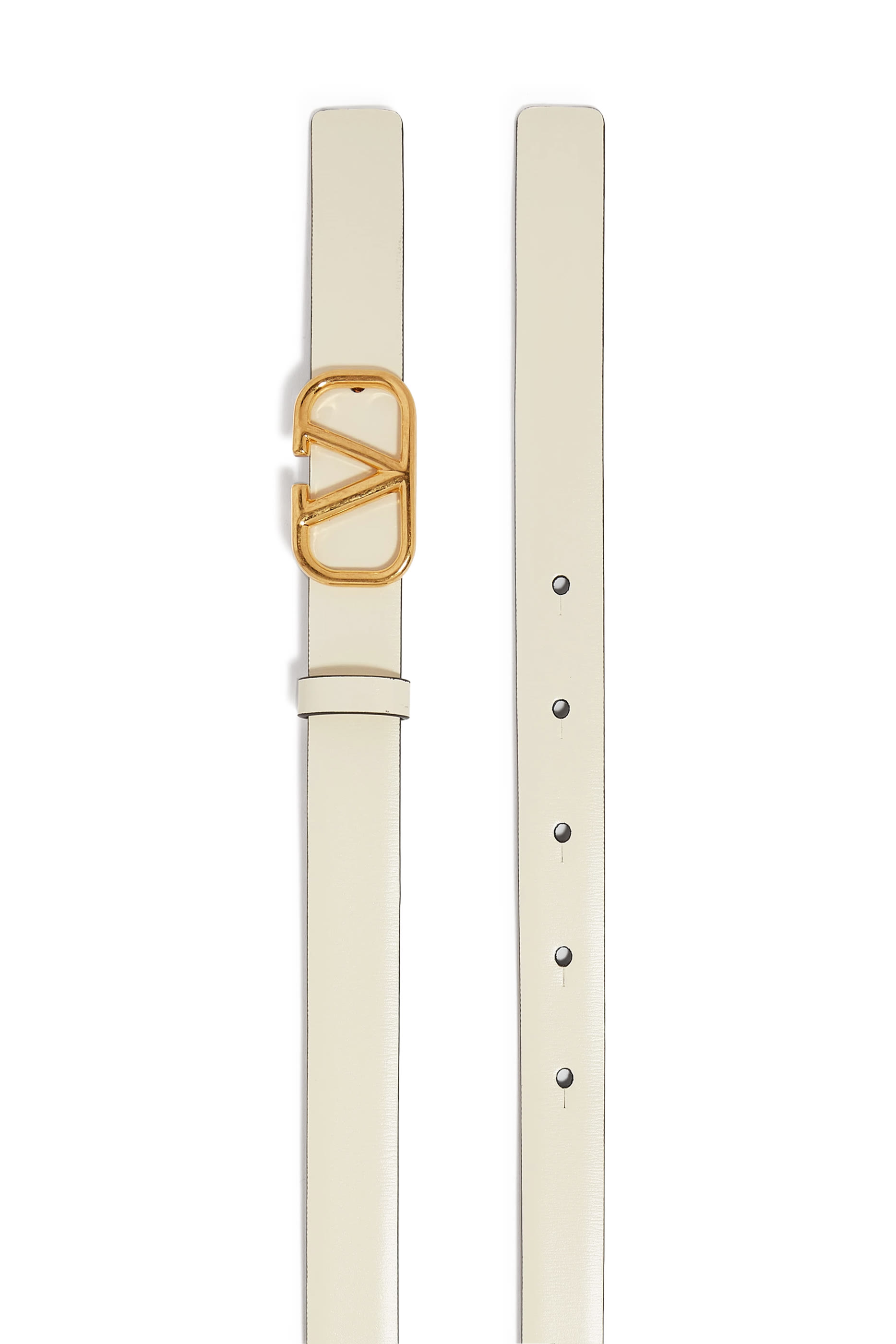 Reversible VLogo Signature Belt in Glossy Calfskin