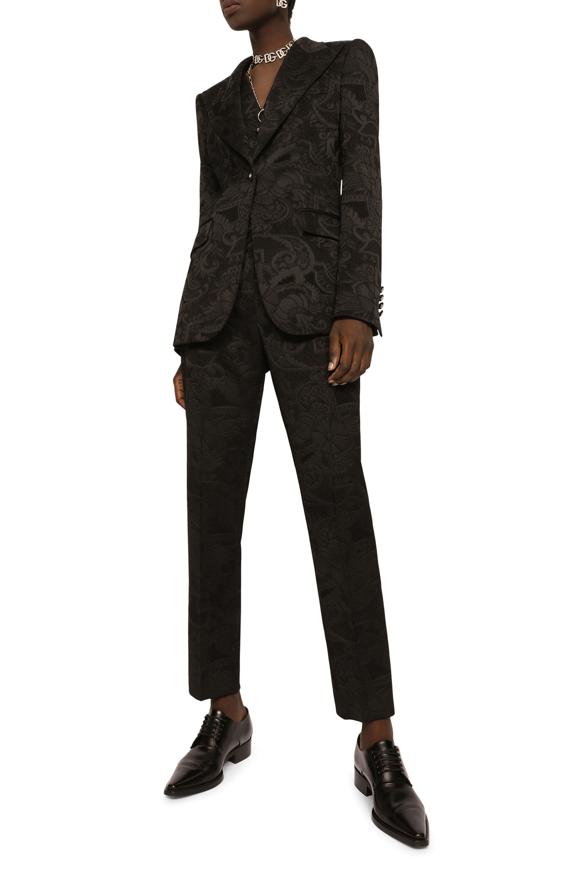 Floral Jacquard Turlington Blazer