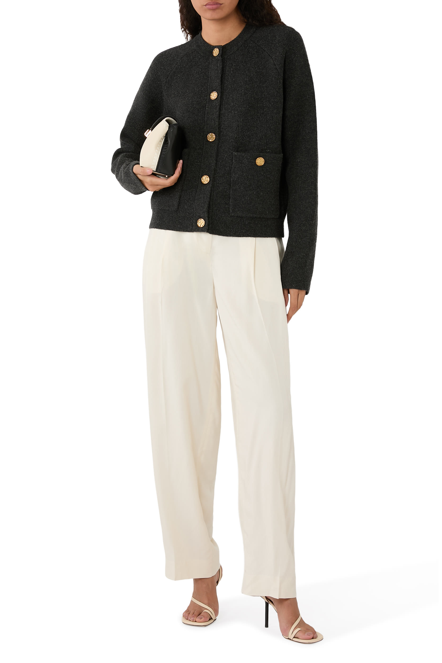 Hammered Button Cardigan 