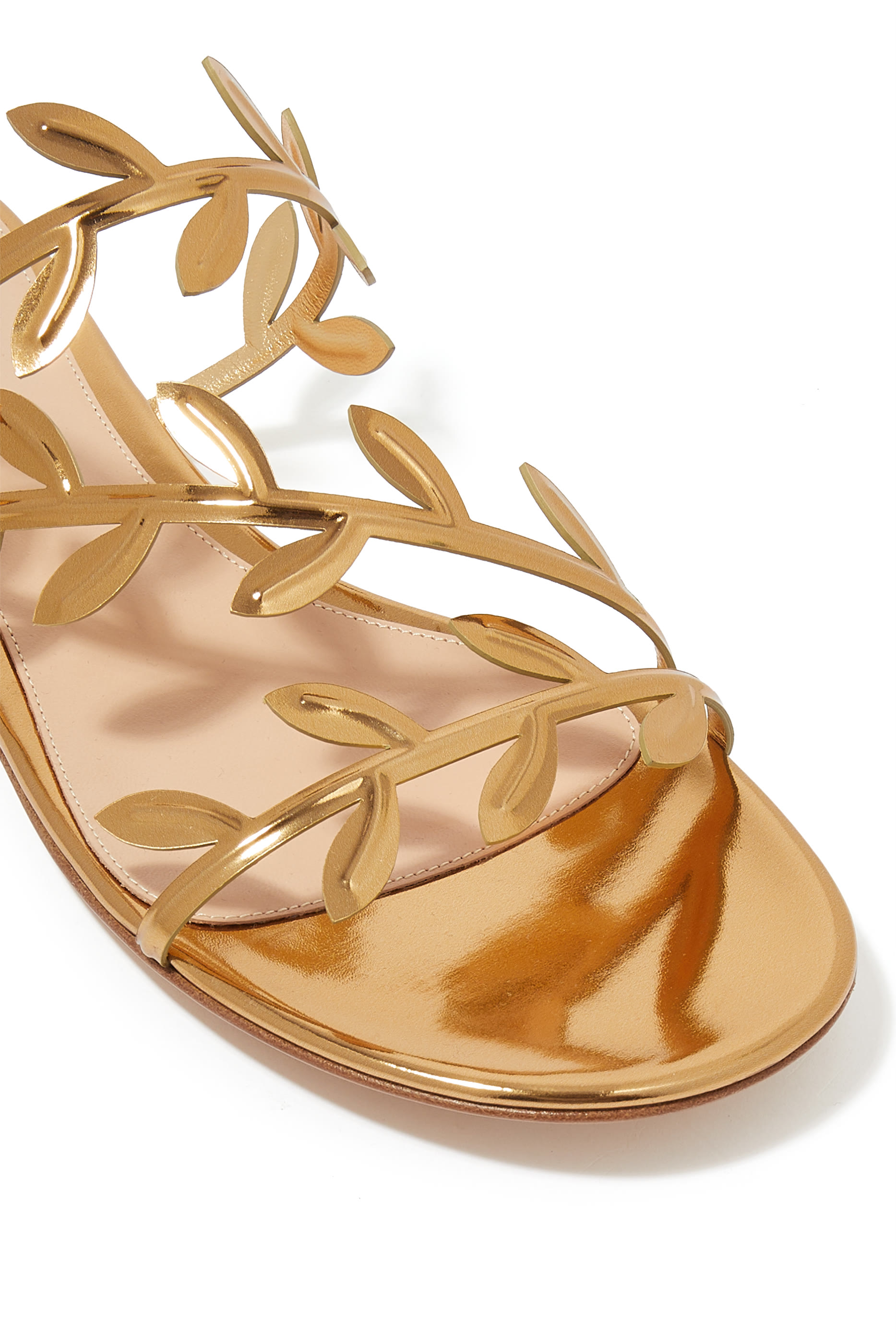 Flavia Metallic Leather Asymmetrical Sandals