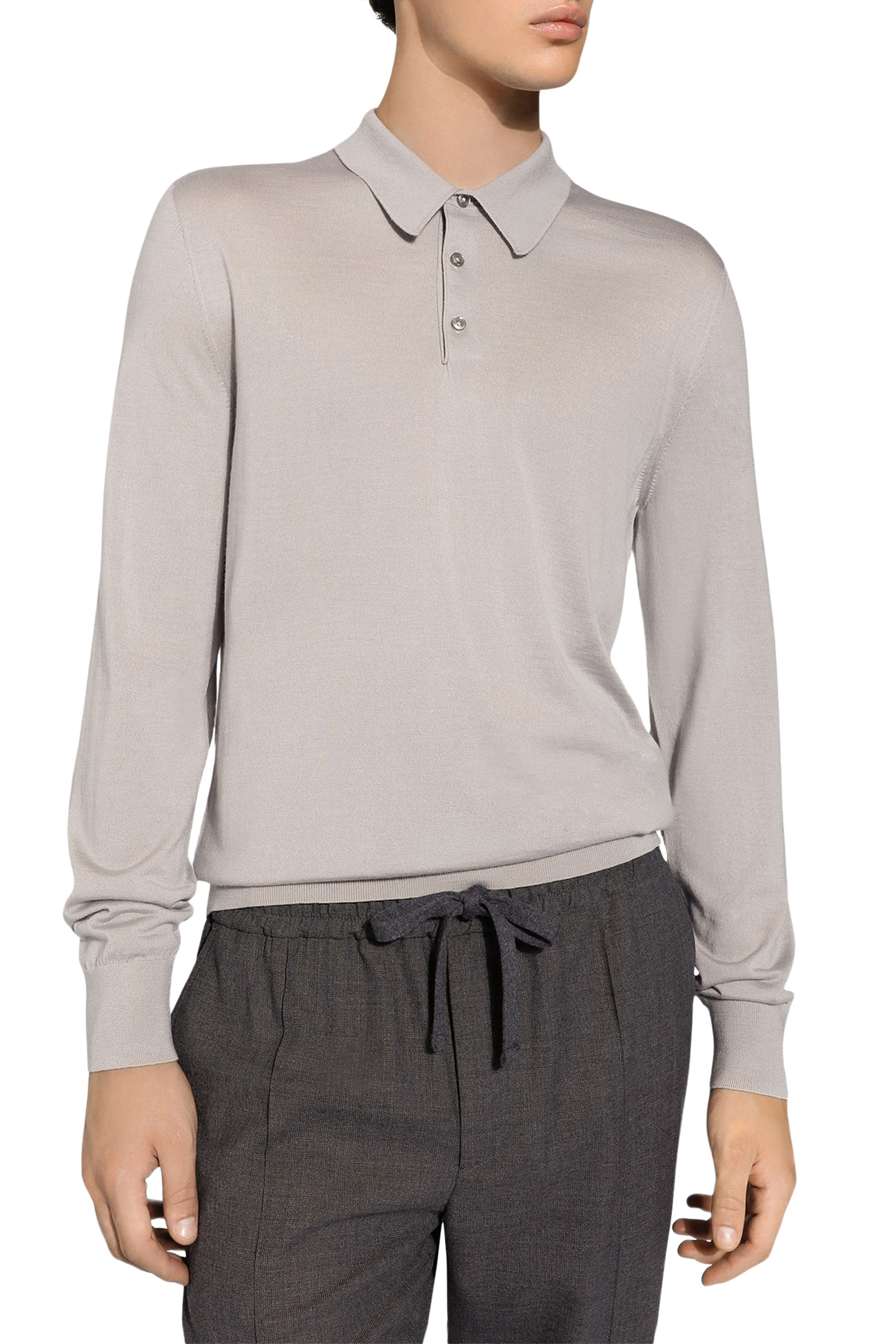  Cashmere and Silk Polo-Shirt
