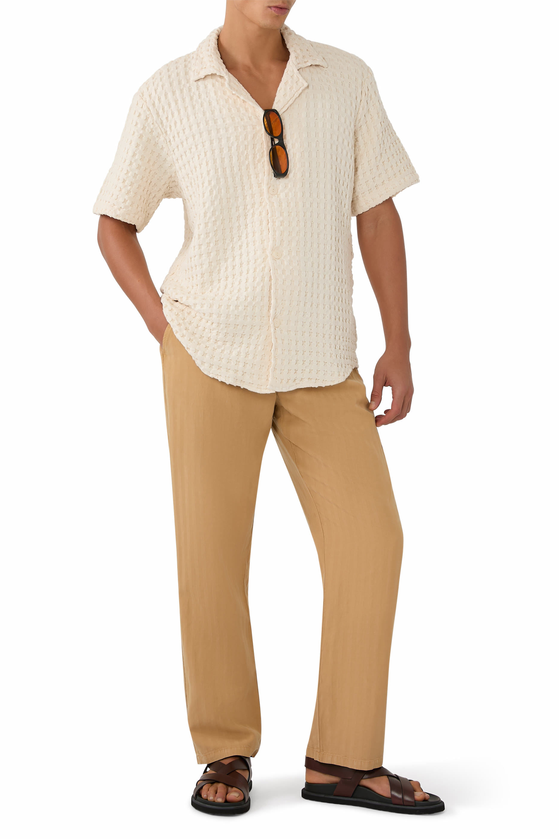 Mendes Linen-Blend Trousers