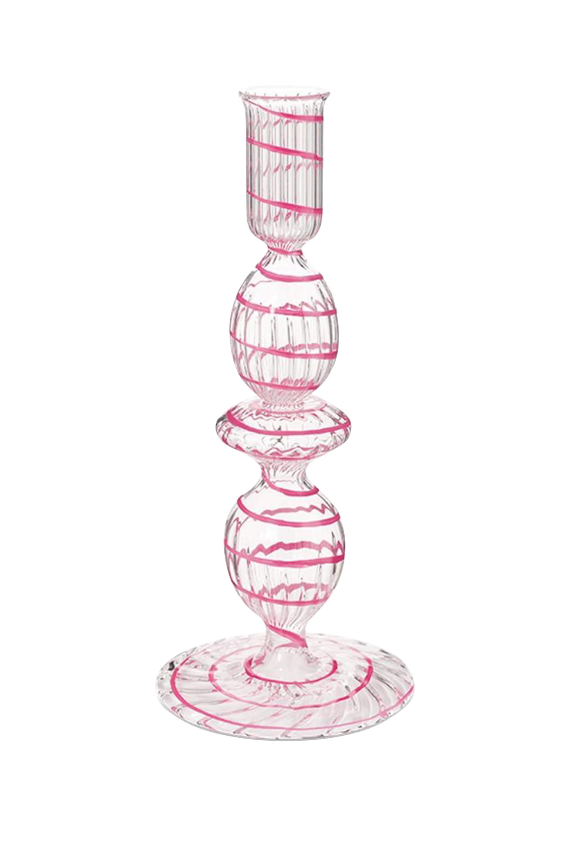 Glass Swirl Candle Holder &ndash; Small