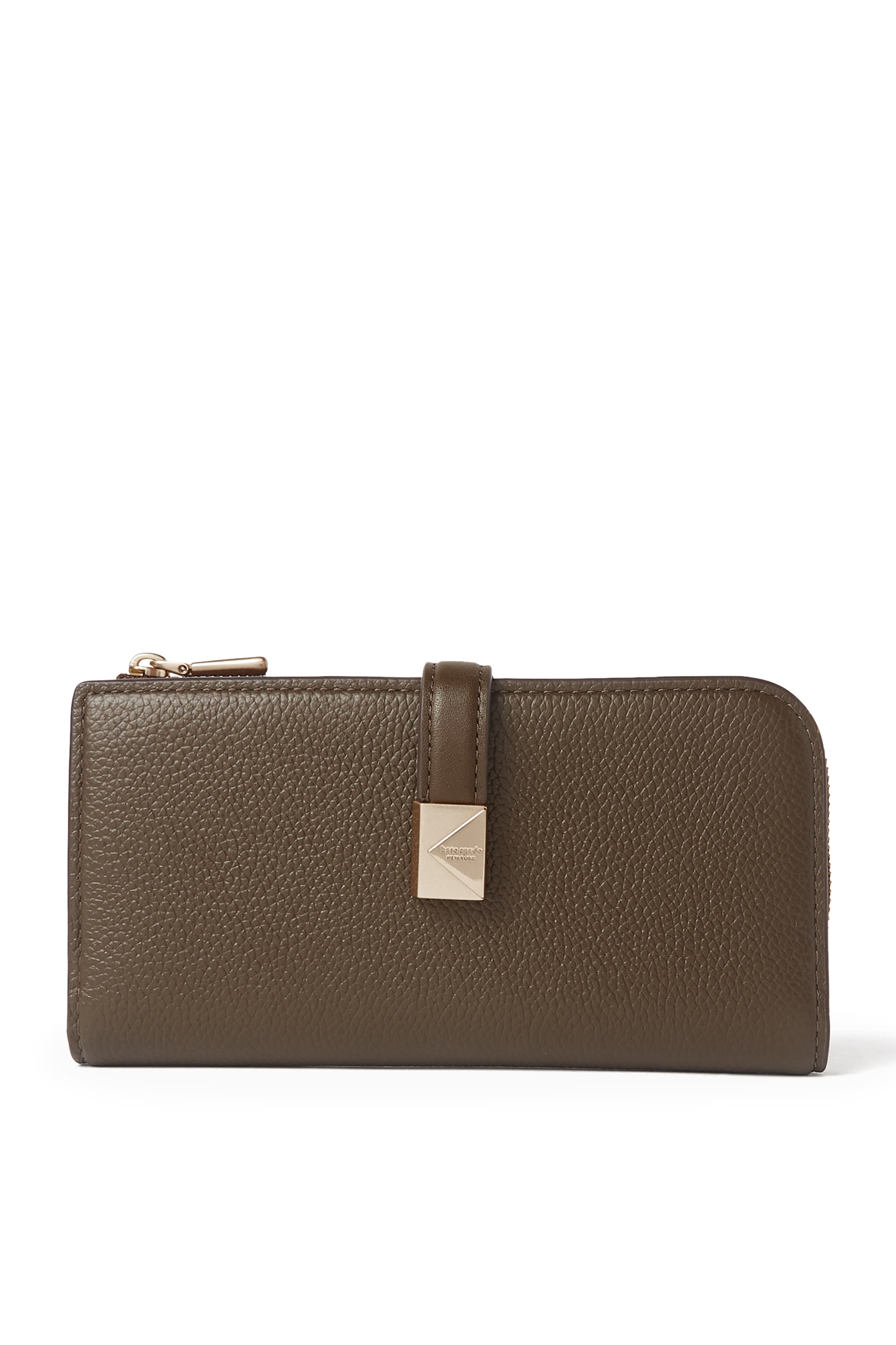 Devin Pebble Leather Zip Wallet