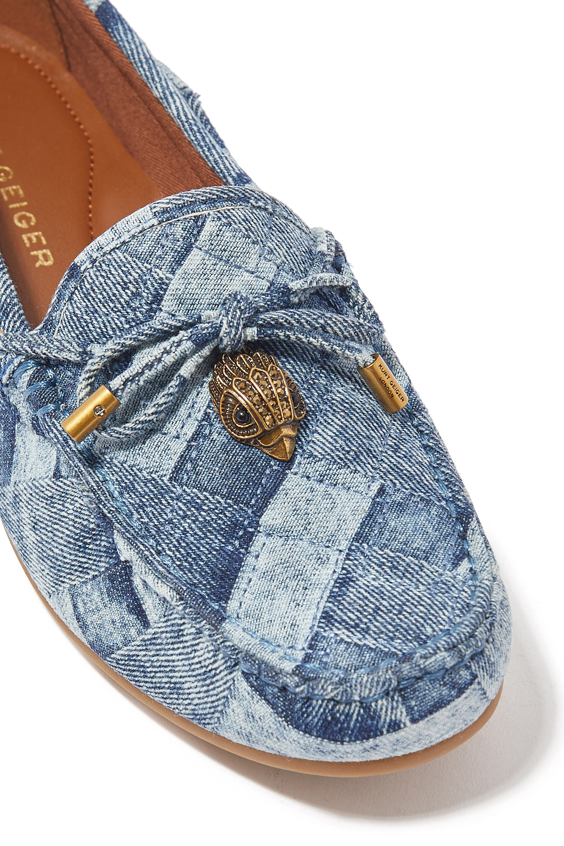 Denim Eagle Moccasins