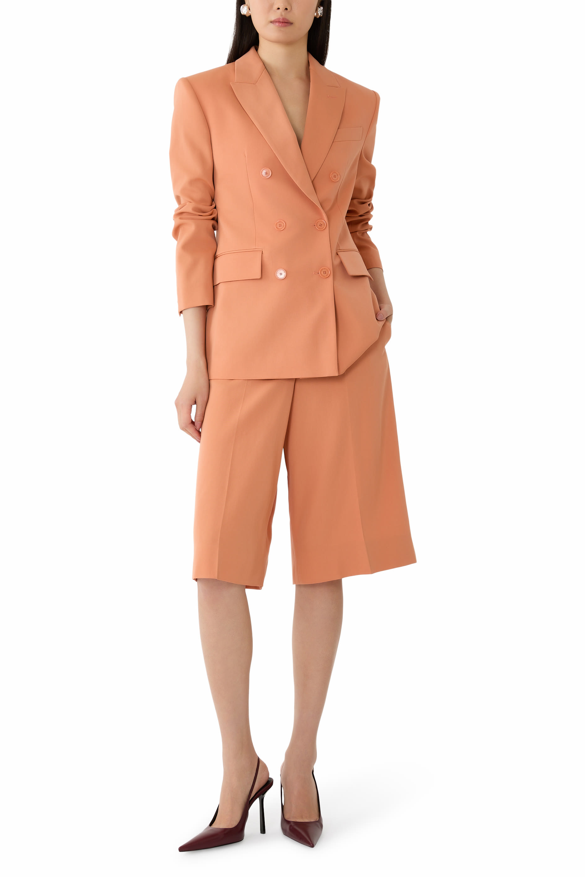  Wide Leg Classic Tailoring Bermuda Shorts 