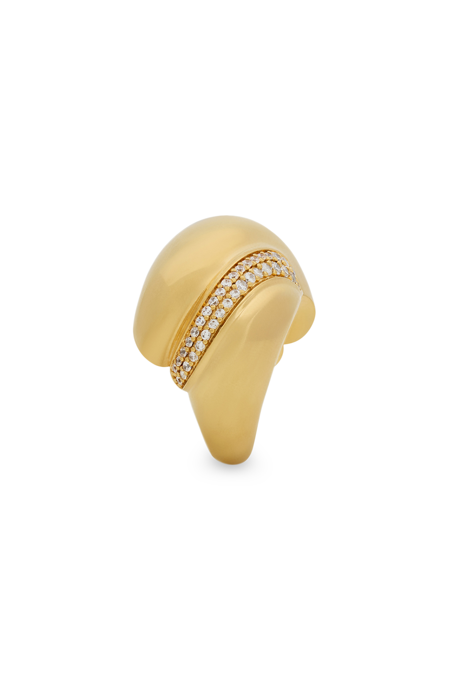 Crystal Whirlwind Ring in Metal