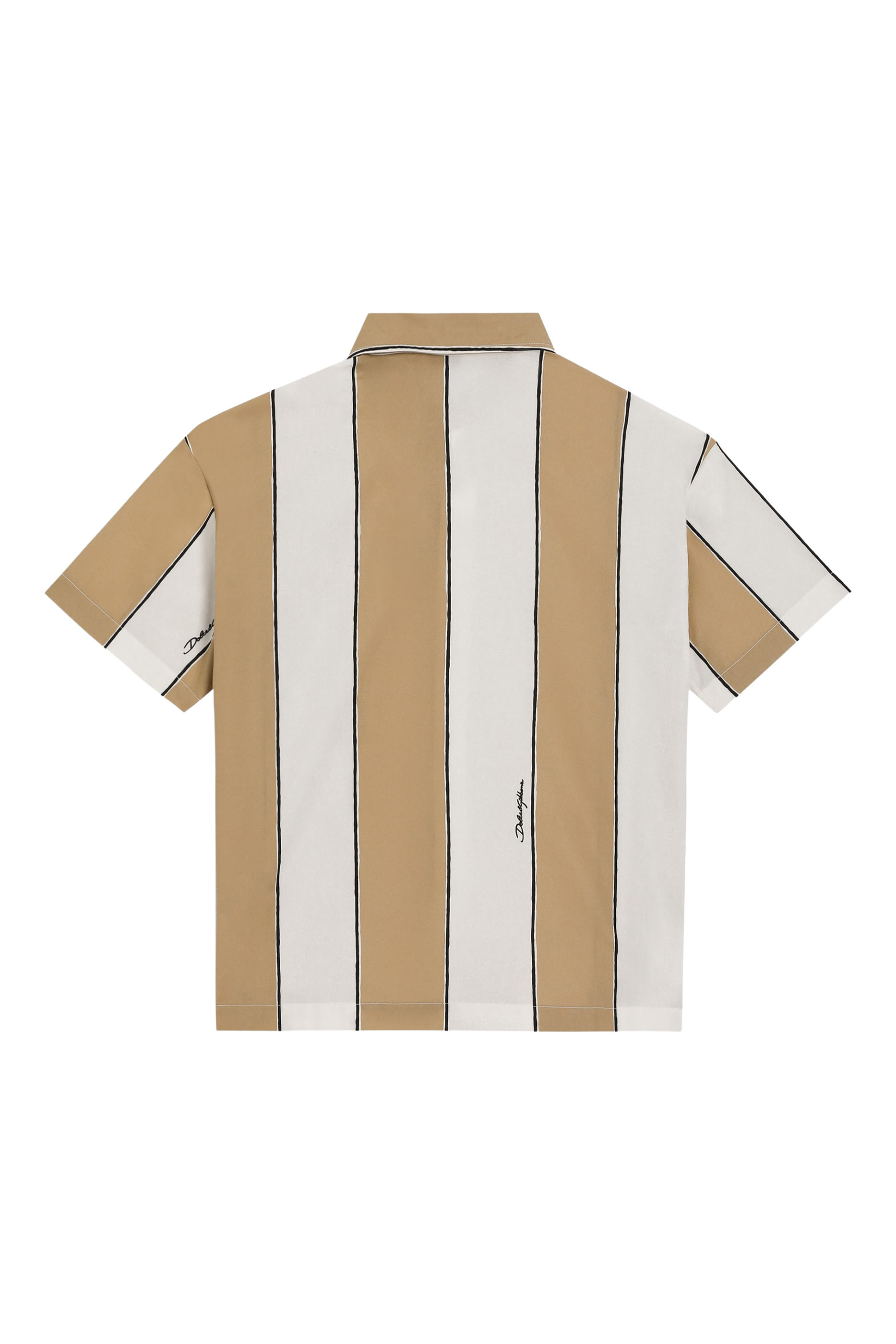 Kids Striped Print Poplin Shirt