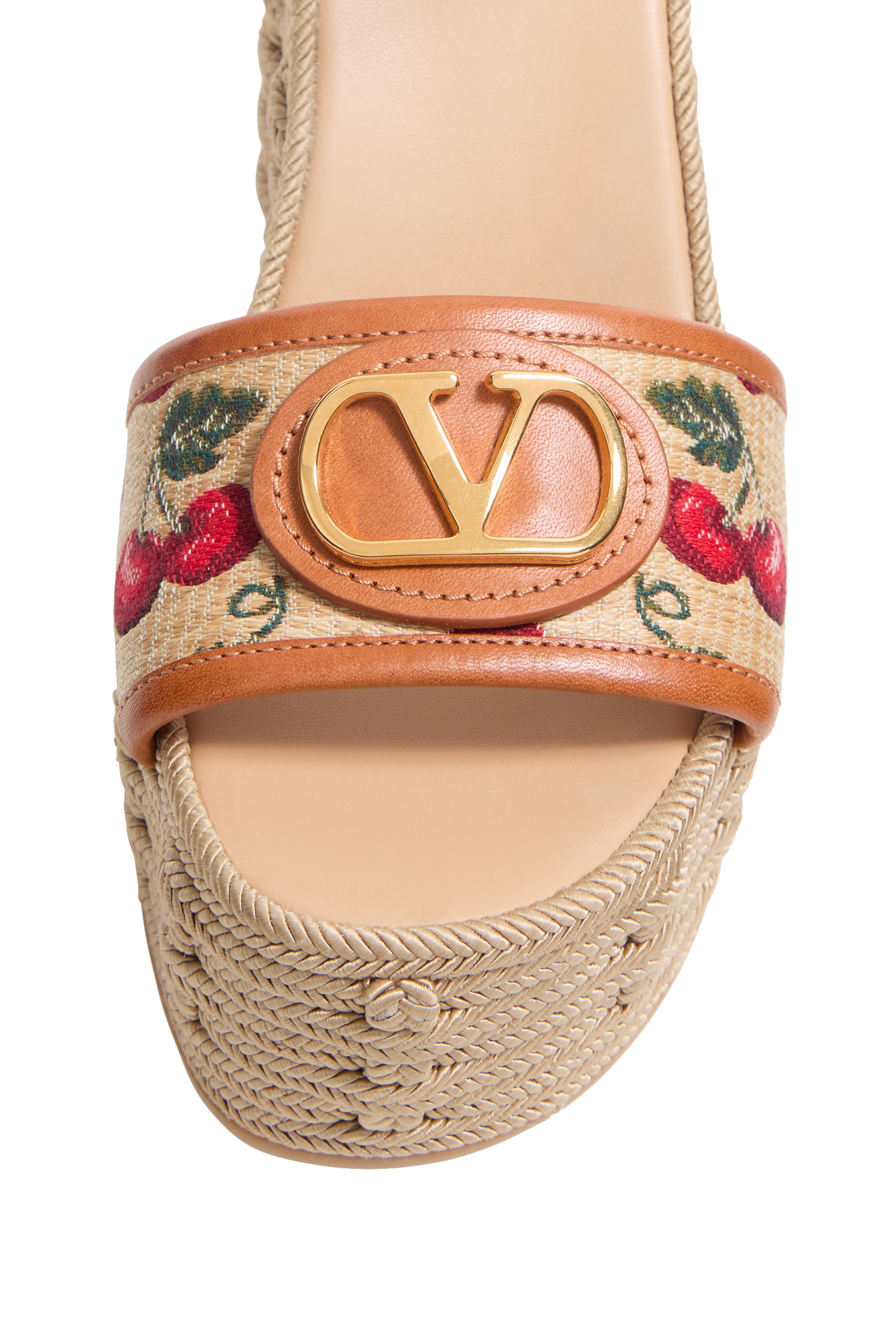 VLogo Signature Cherryfic Pattern 120 Wedge Sandals 