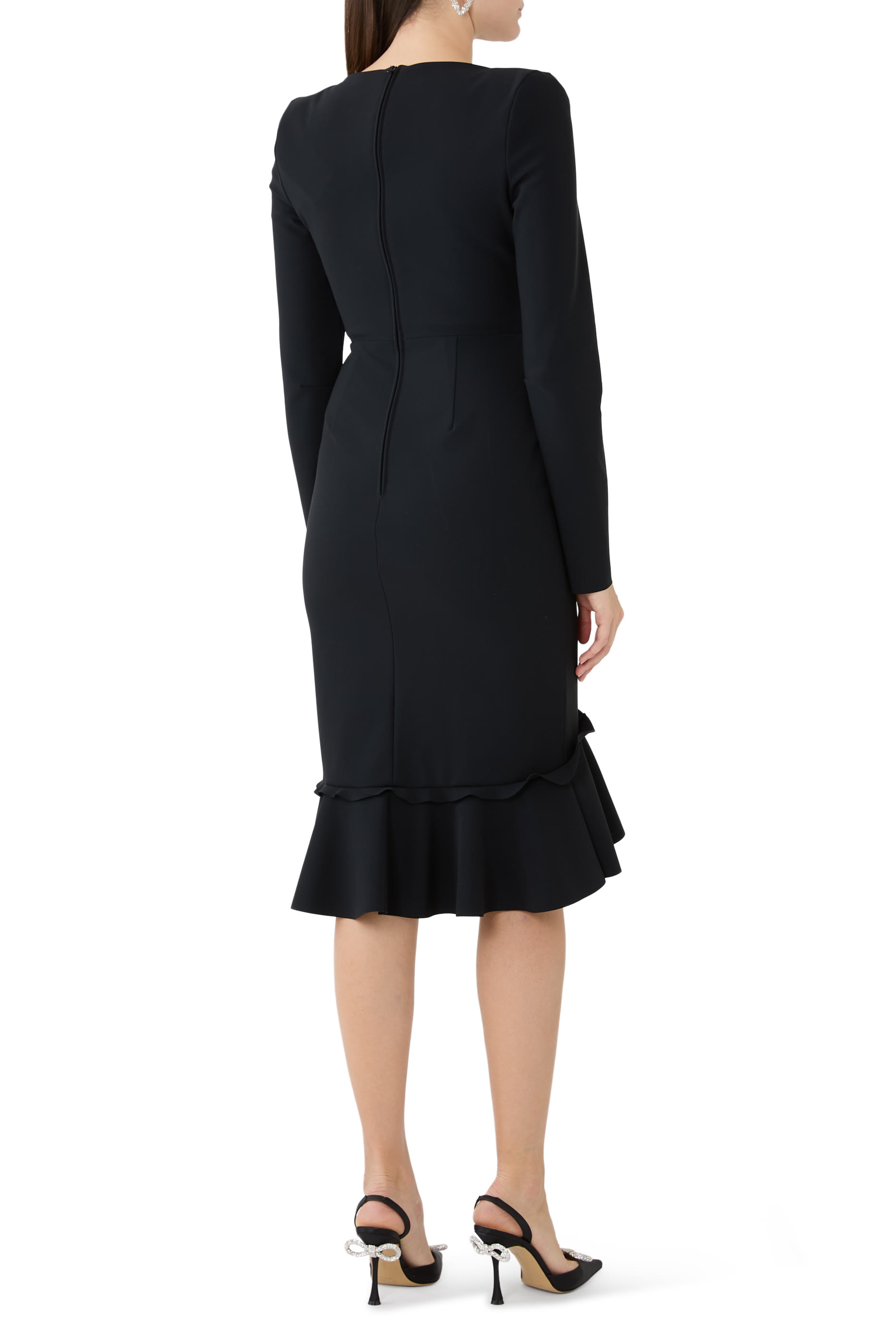 Long Sleeves Midi Dress