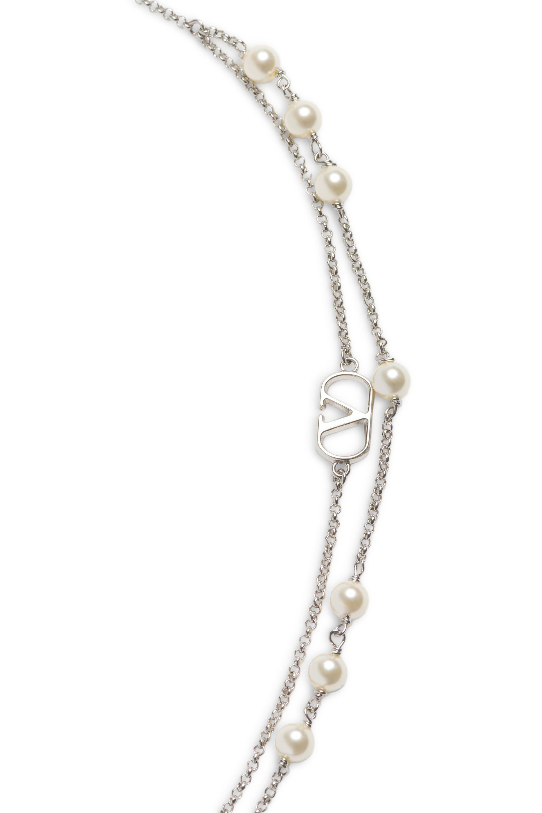 VLogo Signature Necklace with Swarovski&reg; Pearls