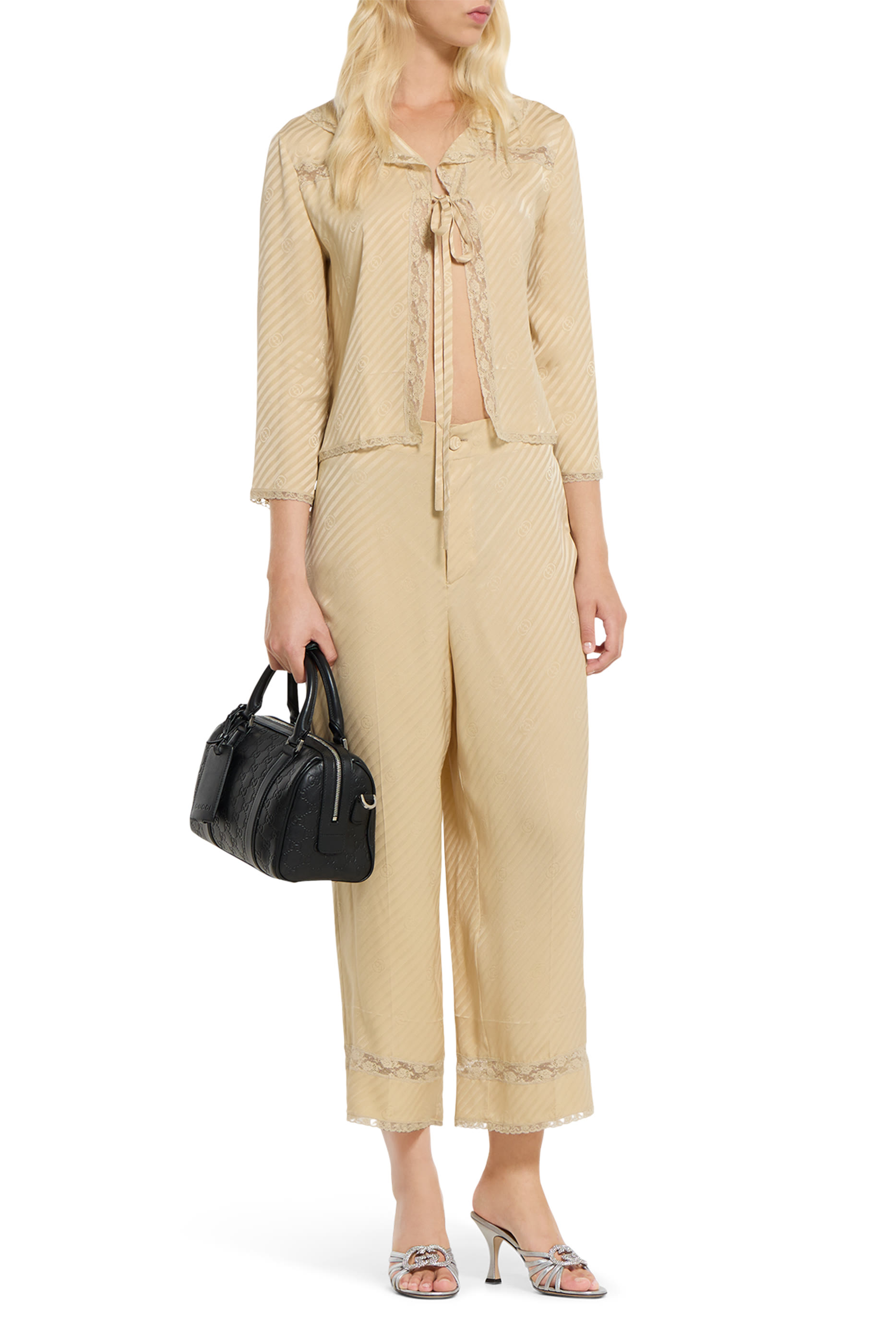 Crystal 85 Interlocking G Sandals 