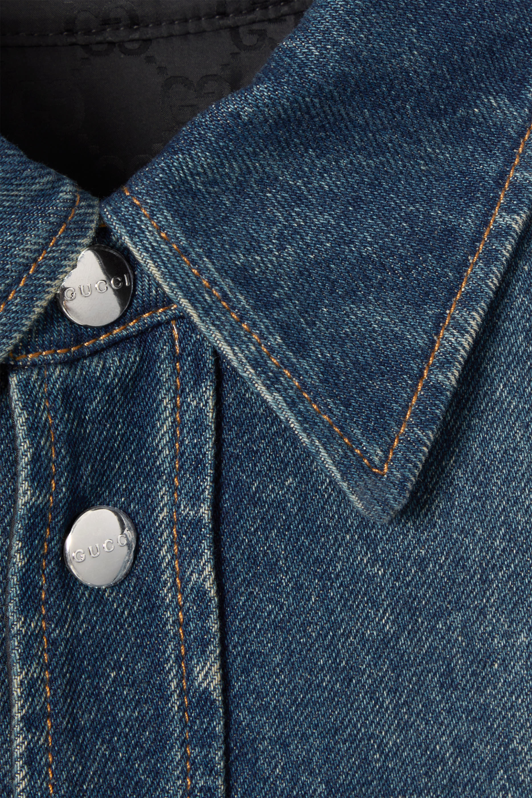 Reversible Padded Denim and Nylon Shirt