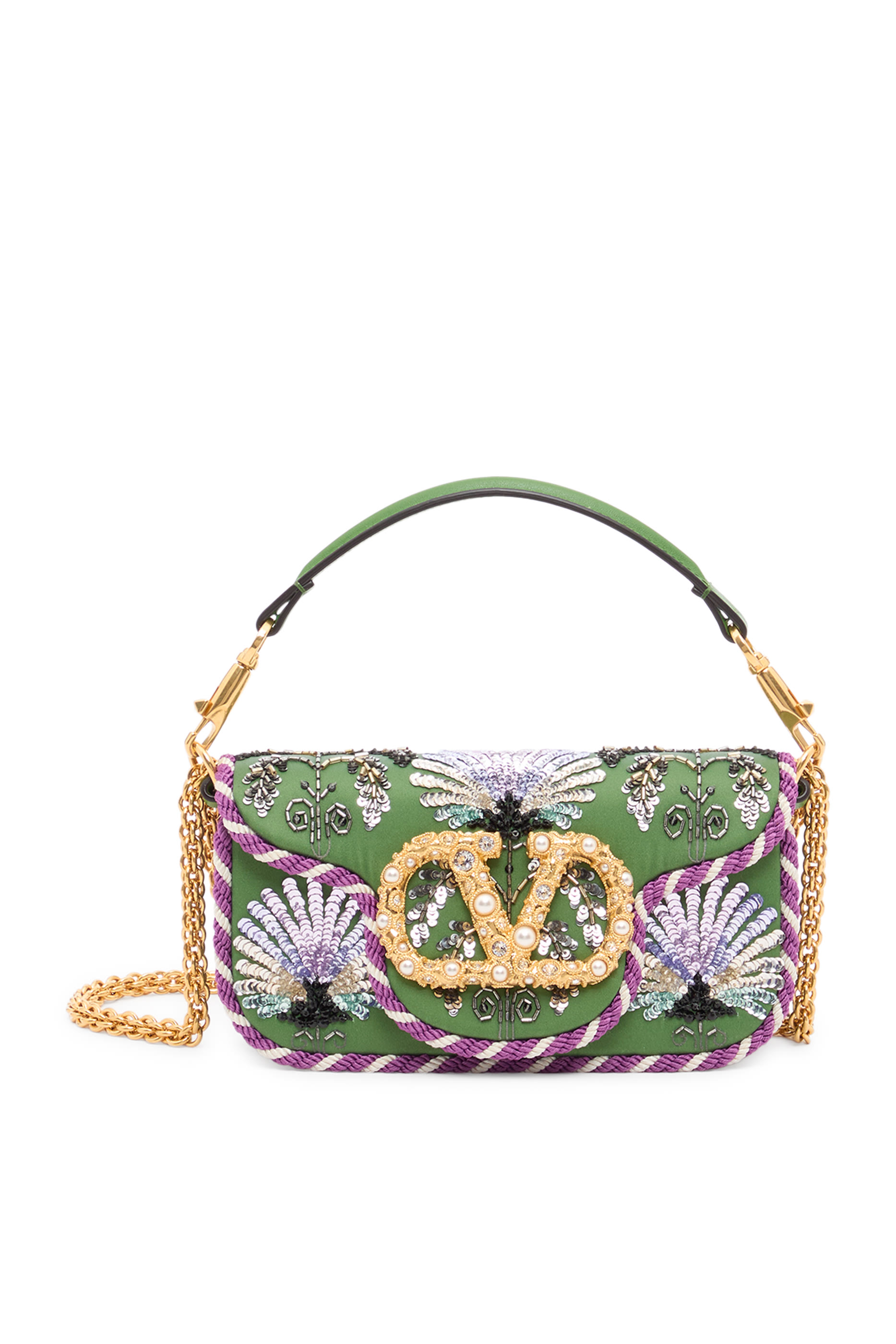 Jewel Logo VSling Embroidered Mini Handbag