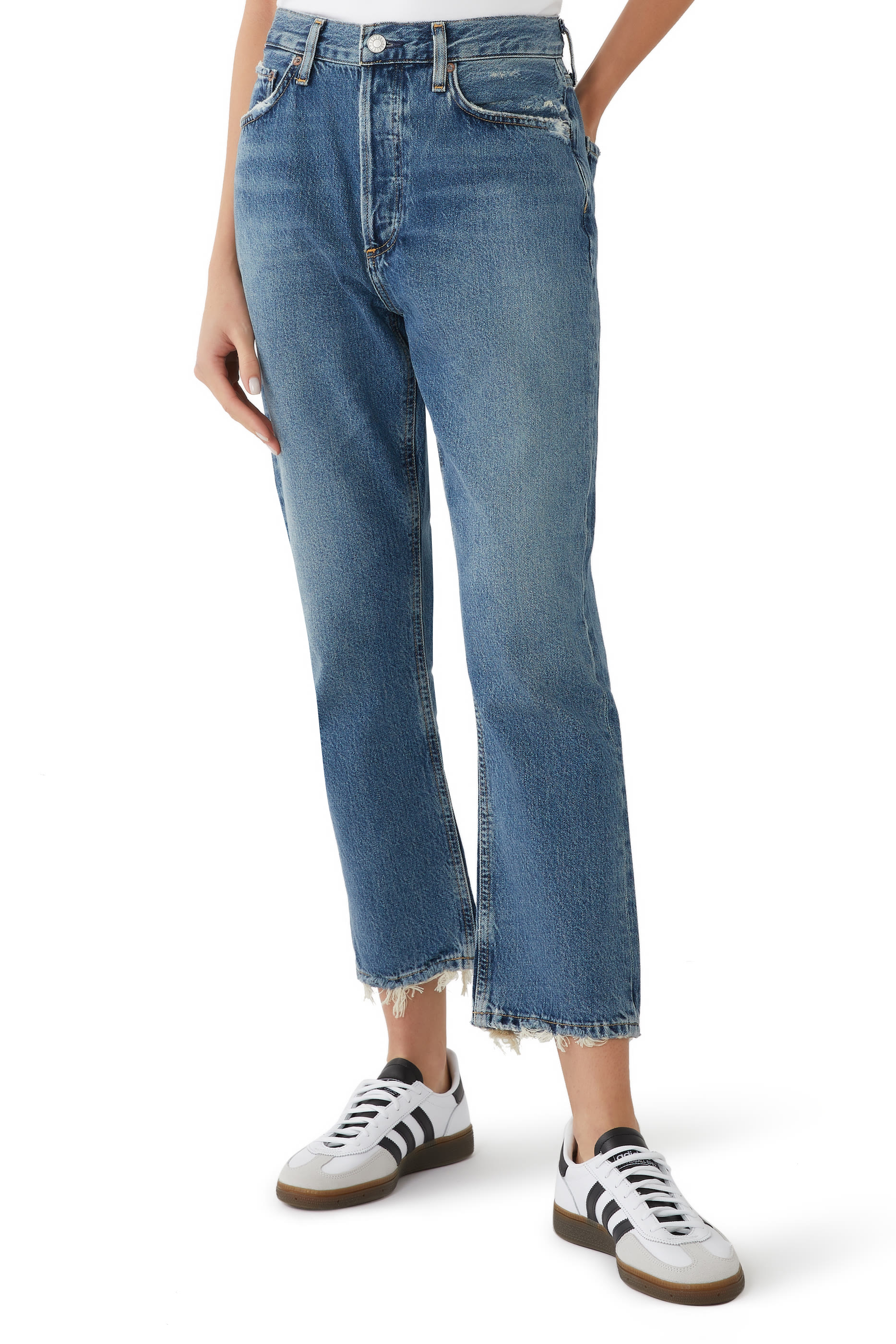 Riley High Rise Straight Crop Jeans