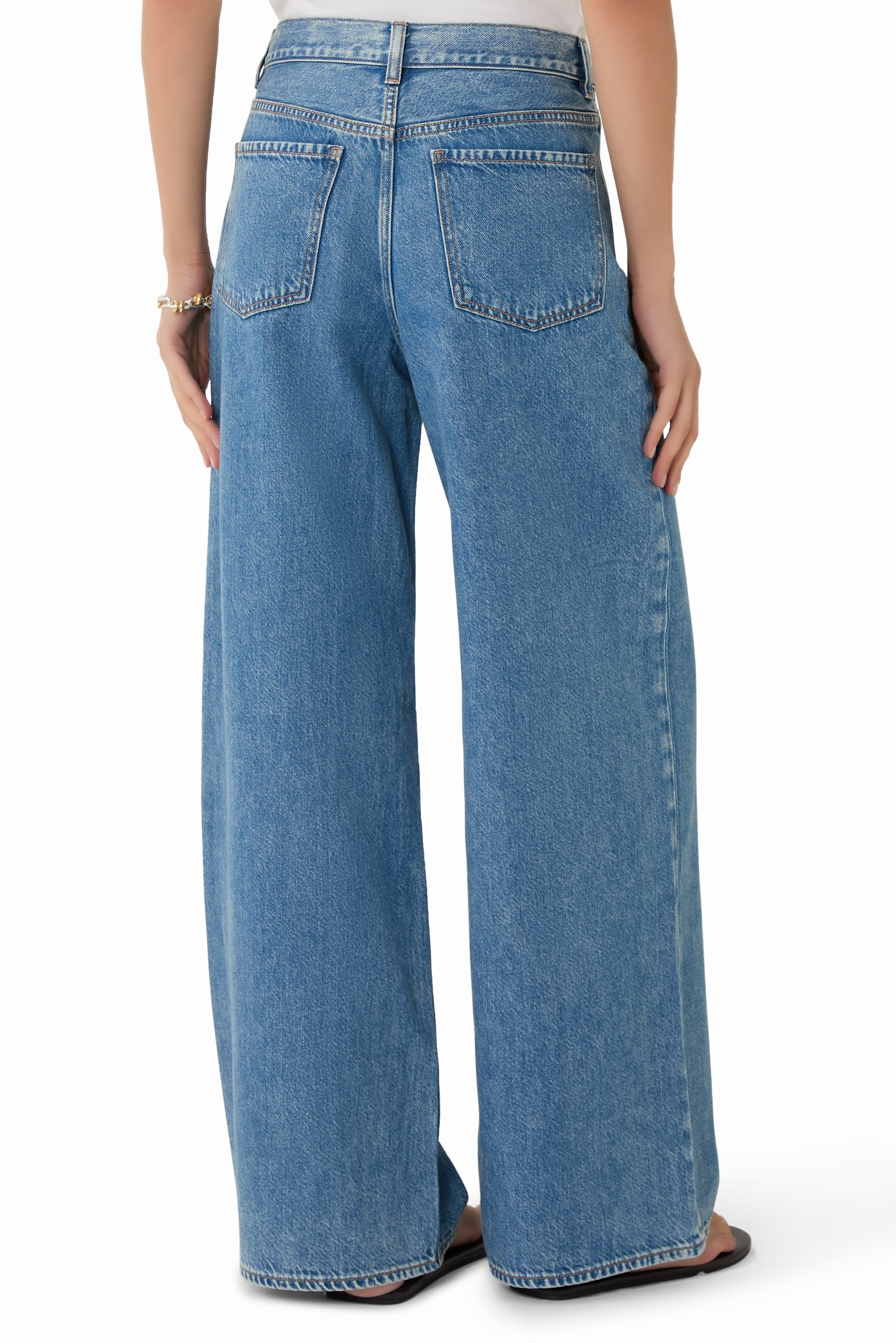 High-Waisted Wide-Leg Jeans