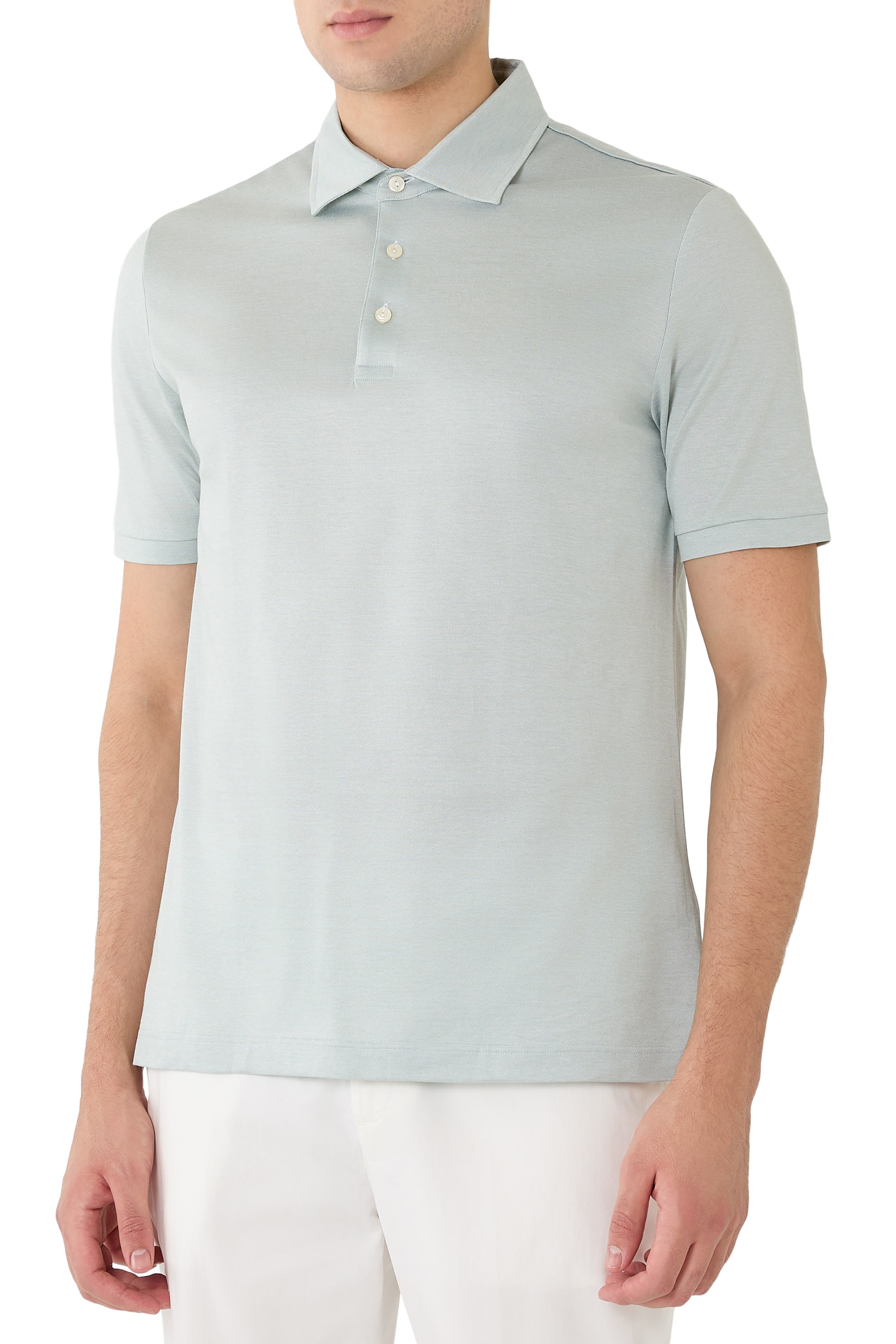  Jacquard Filo di Scozia Polo Shirt 