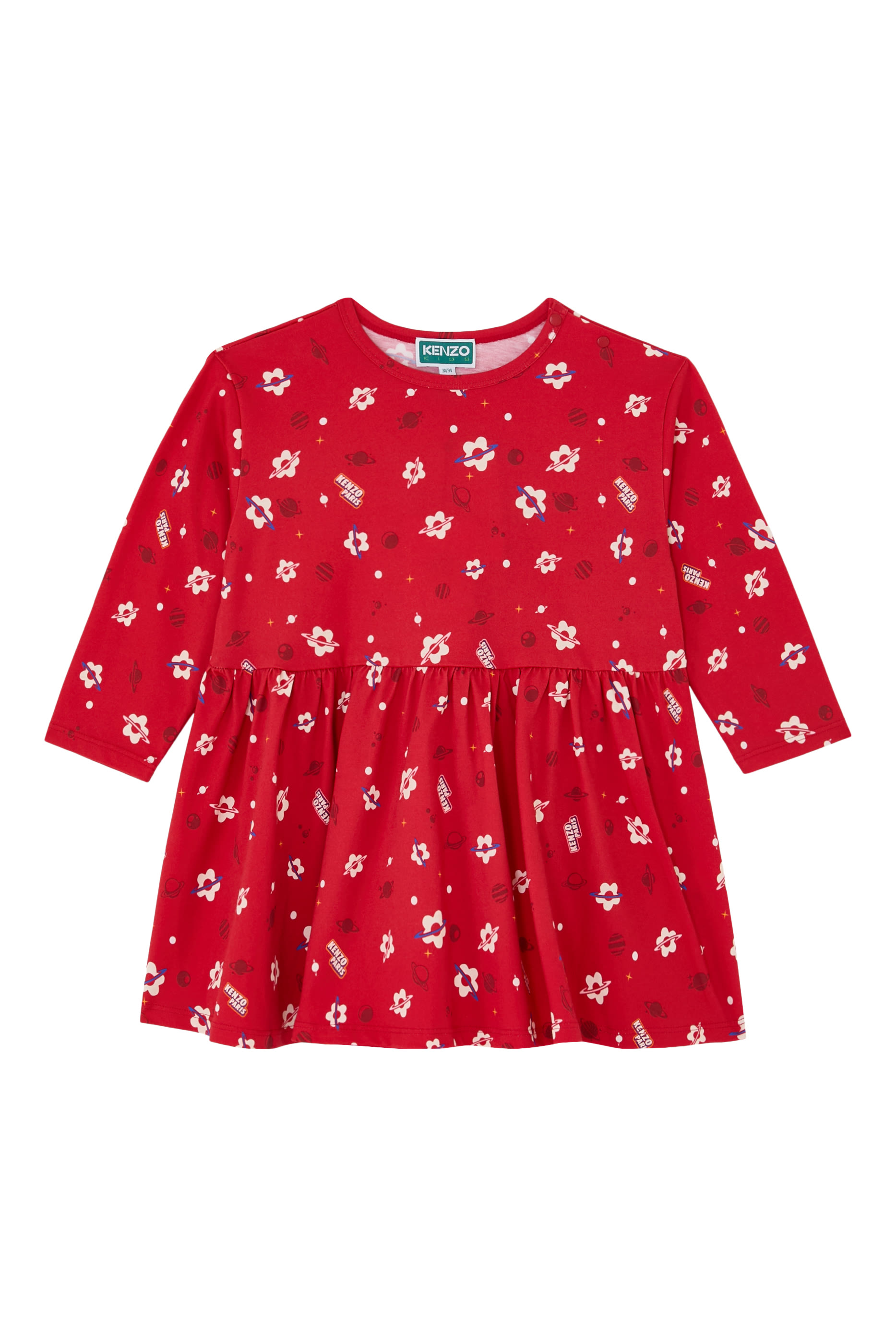 Kids Floral-Print Ruffled Dress