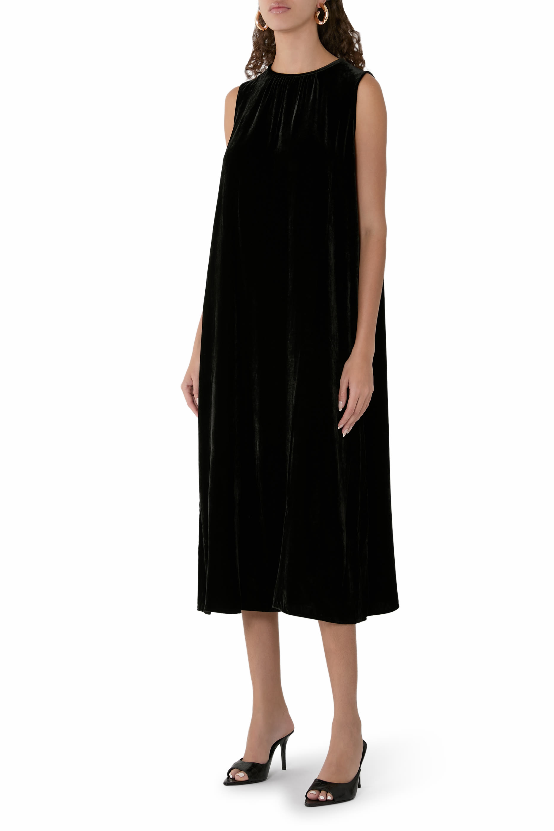  Velvet Round Neck Dress
