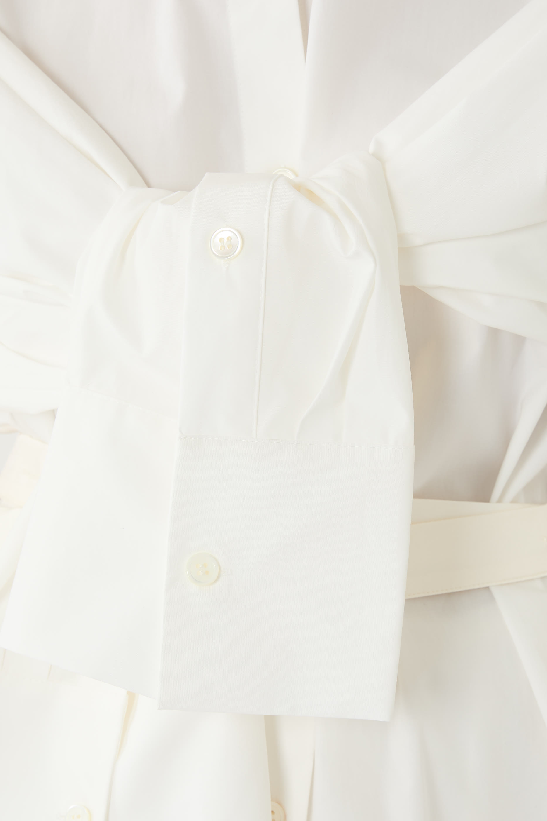  Poplin Silk Combined Gilet-Dress