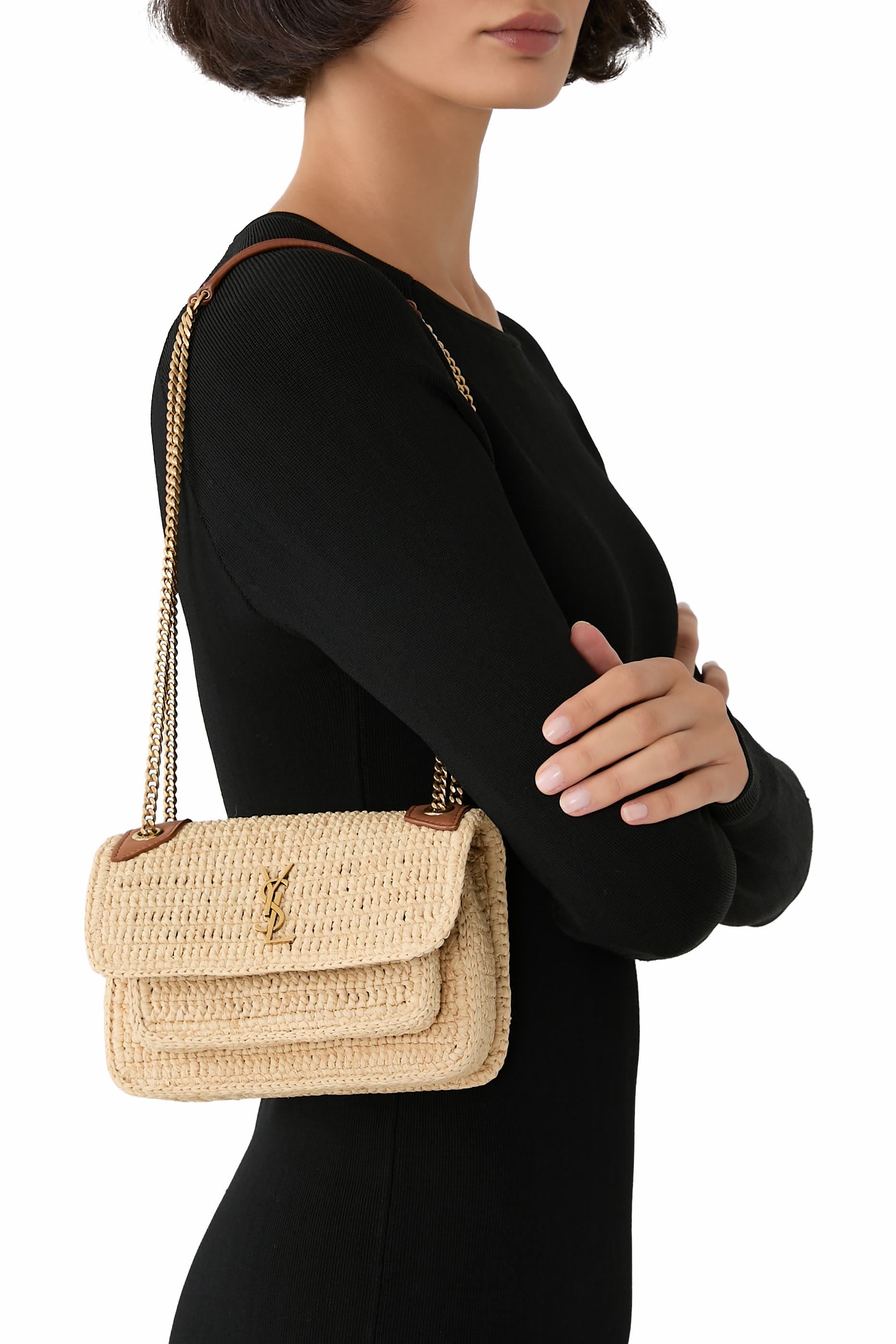 Niki Mini Handbag in Raffia