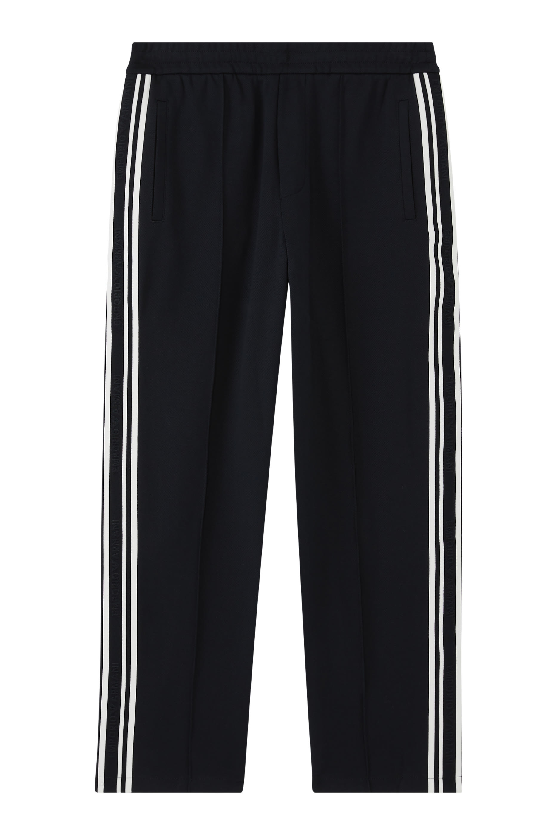 Double-Jersey Joggers with Logo Tape