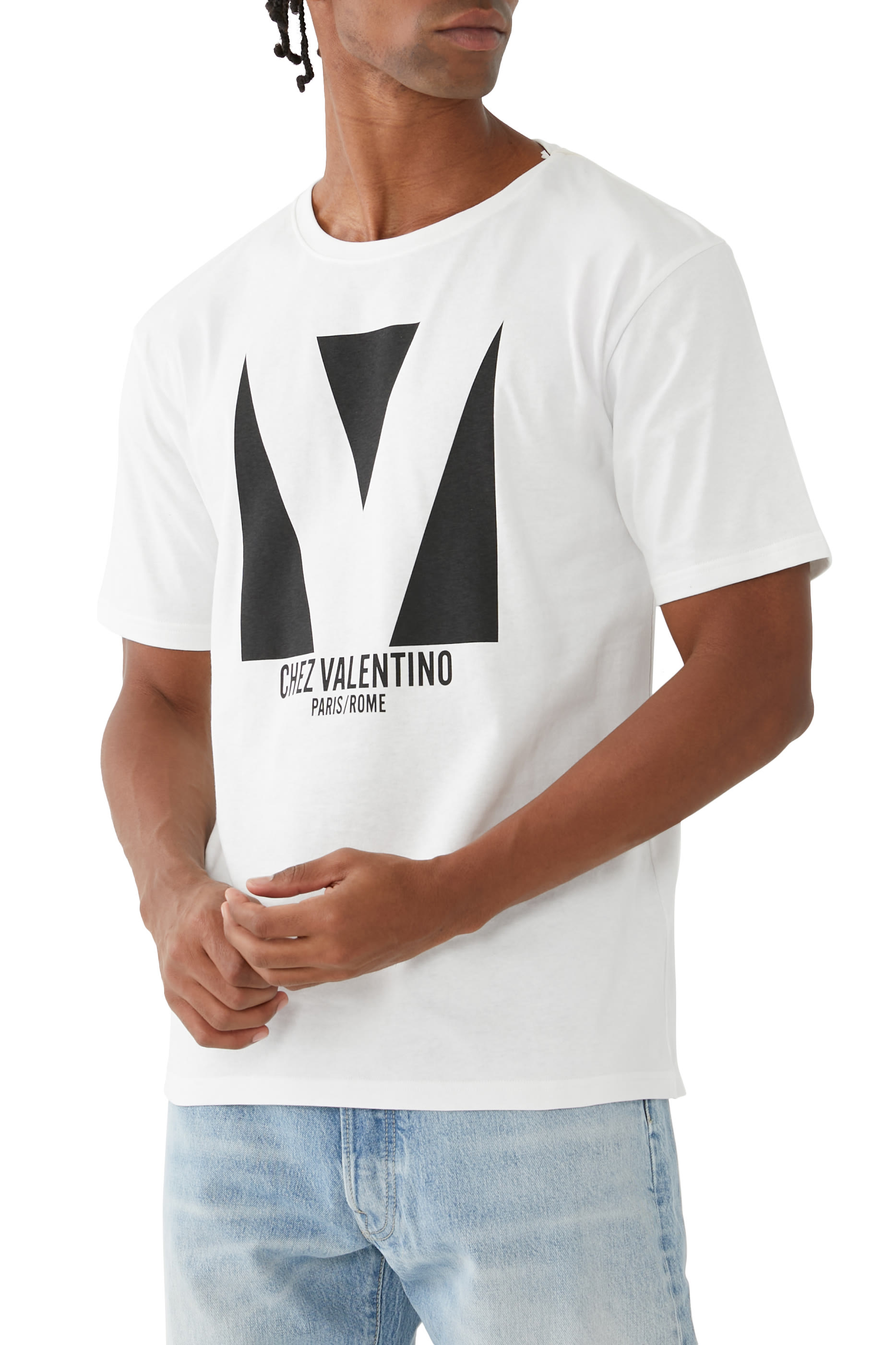 Chez Valentino Print Cotton T-Shirt
