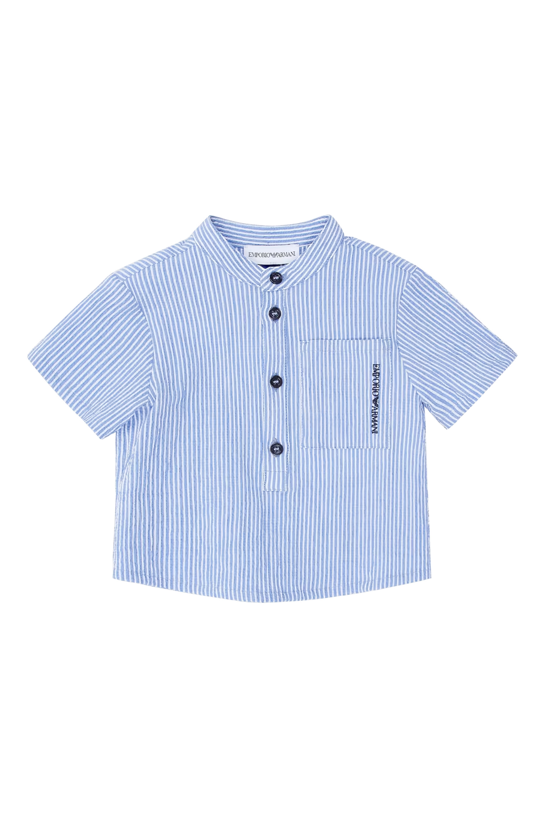 Kids  Striped Logo Shirt 