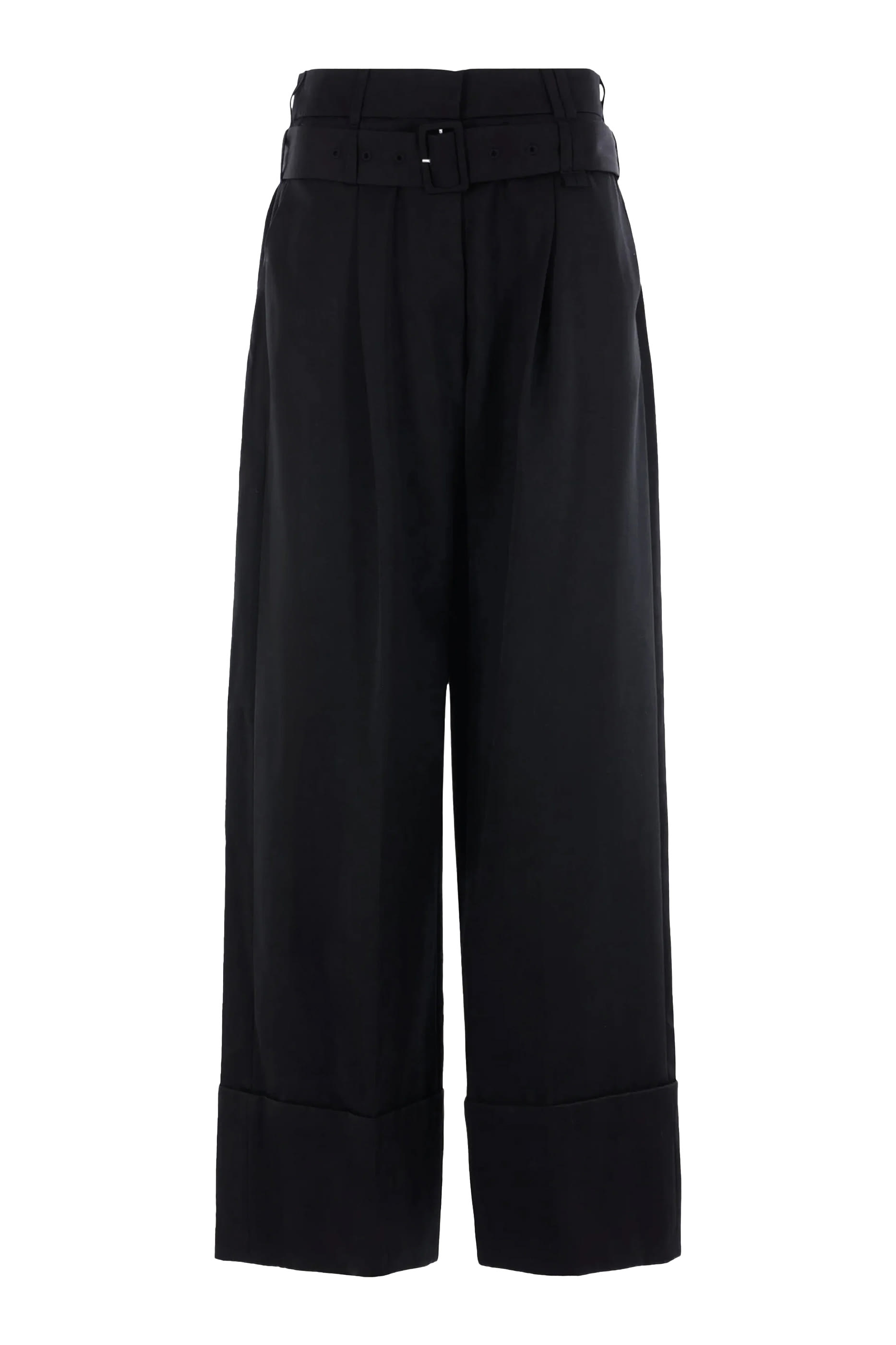Multi Belt Loop Wide Leg Trousers