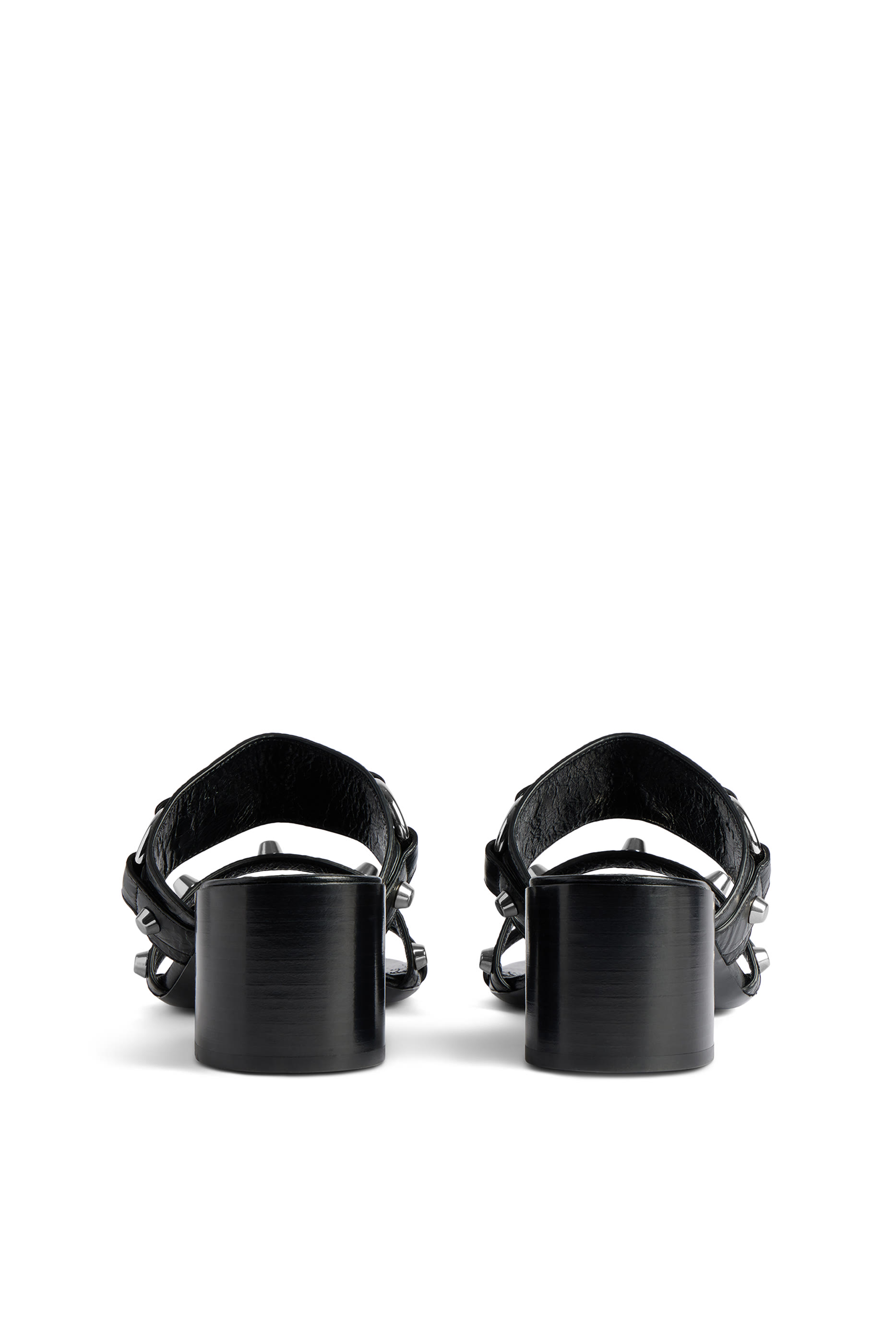 City Embellished Crinkled-Leather Mules 50