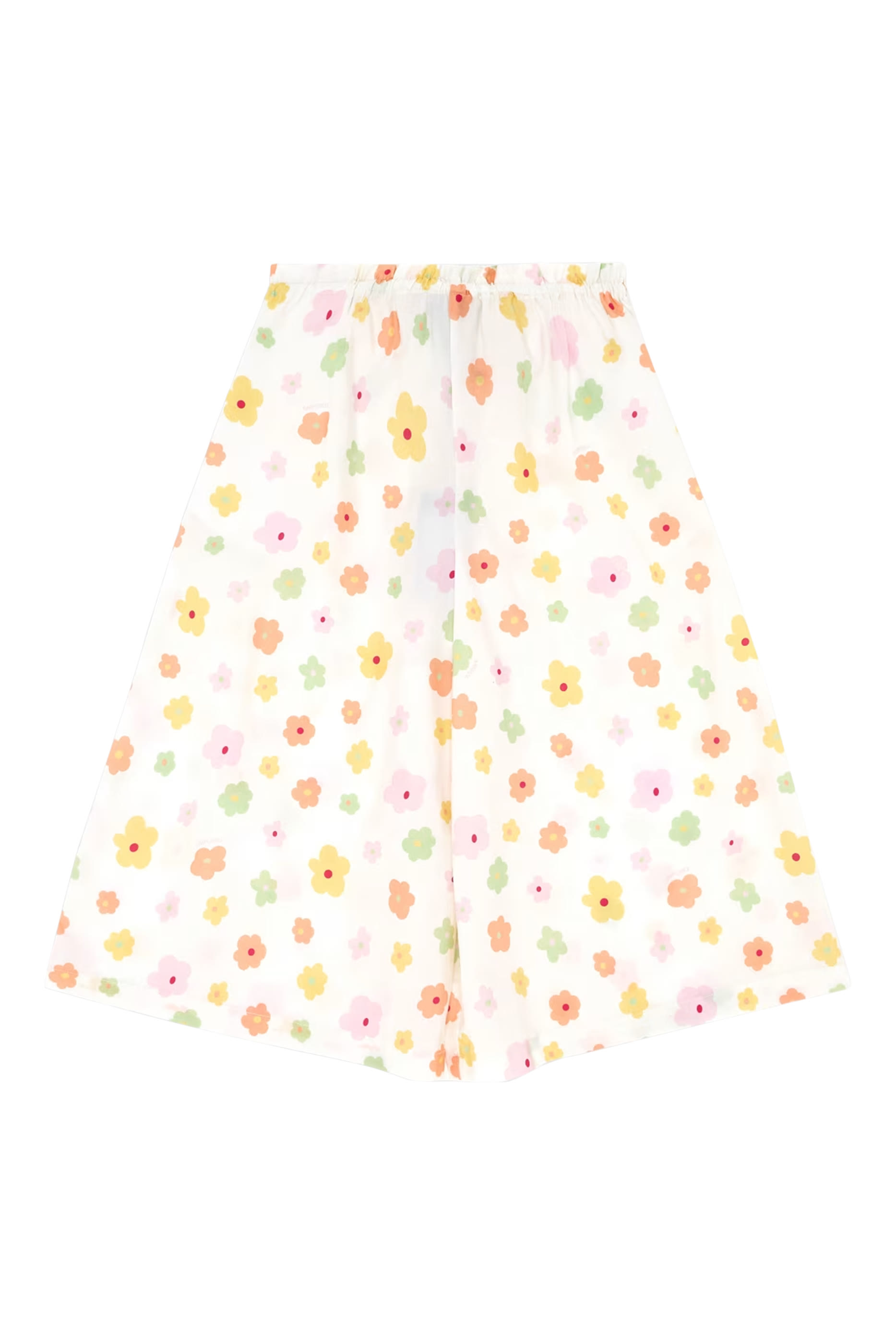 Kids Eagle Logo Wide-Leg Cropped Trousers