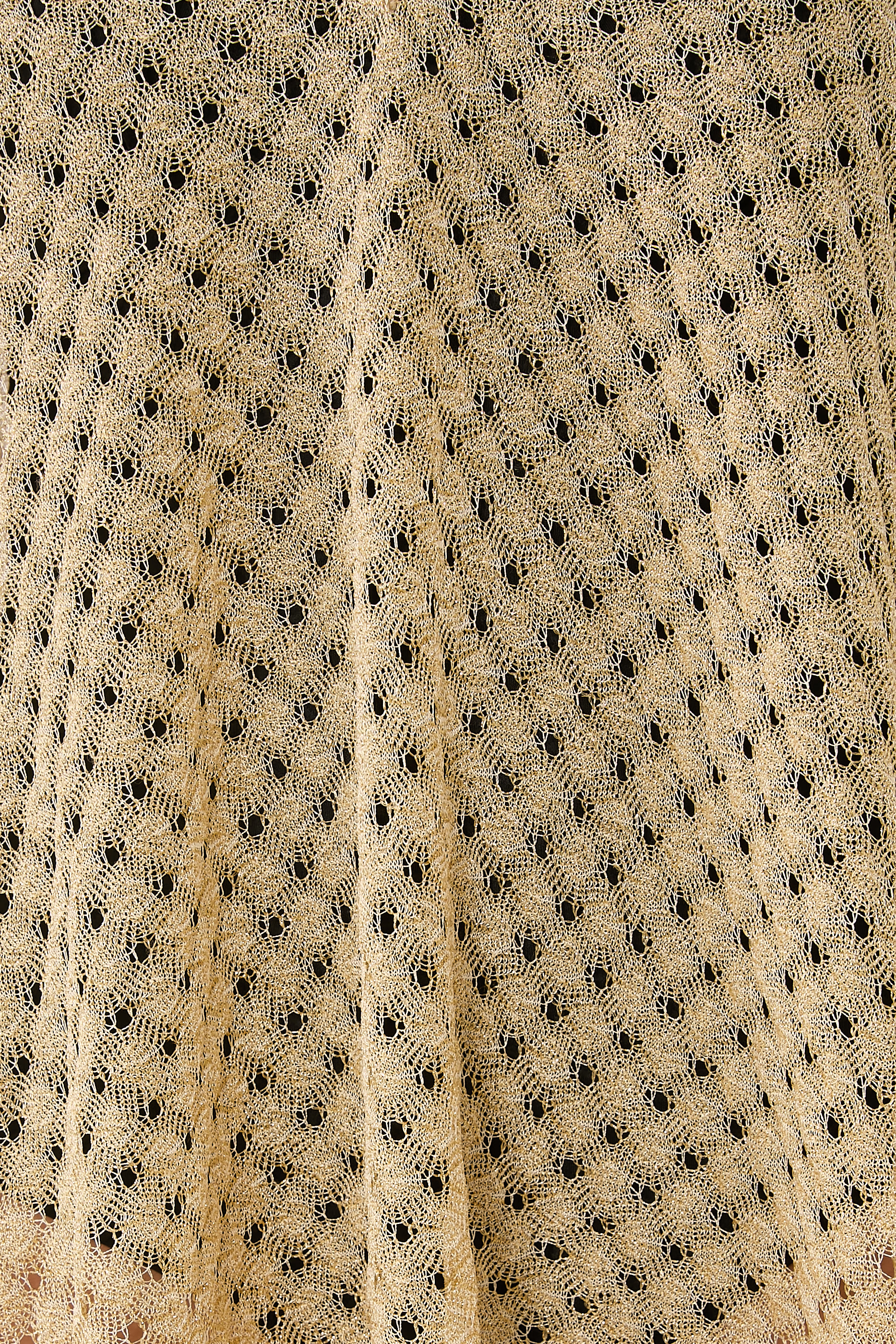 Short Caftan Cover-Up in Lam&eacute; Viscose with Raschel Workmanship