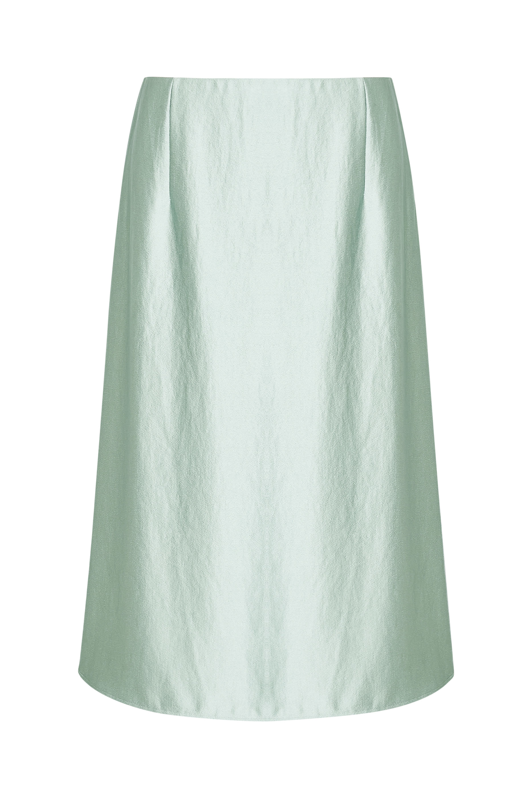  Satin A-Line Knee Skirt