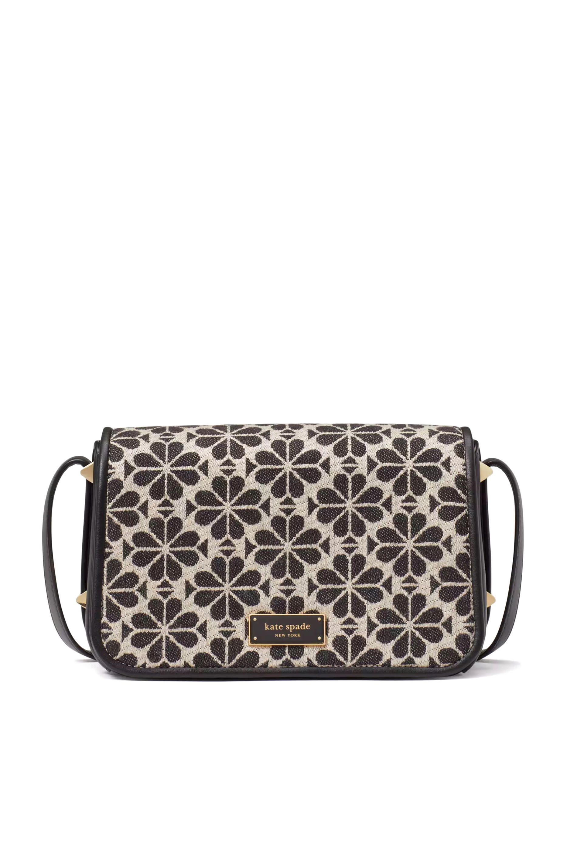 Spade Flower Jacquard Small Flap Crossbody Bag