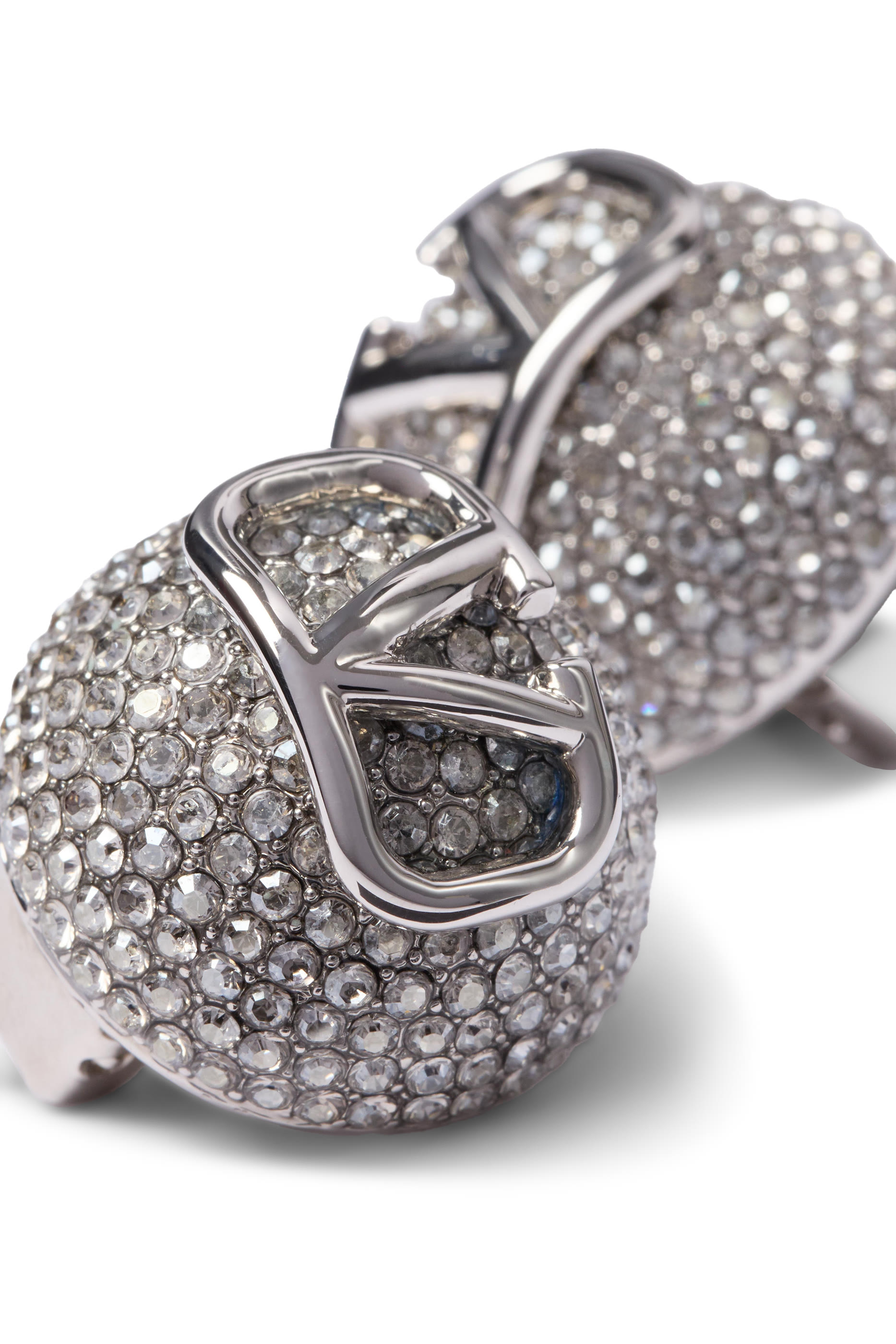 VLogo Signature Metal and Swarovski&reg; Crystal Earrings 
