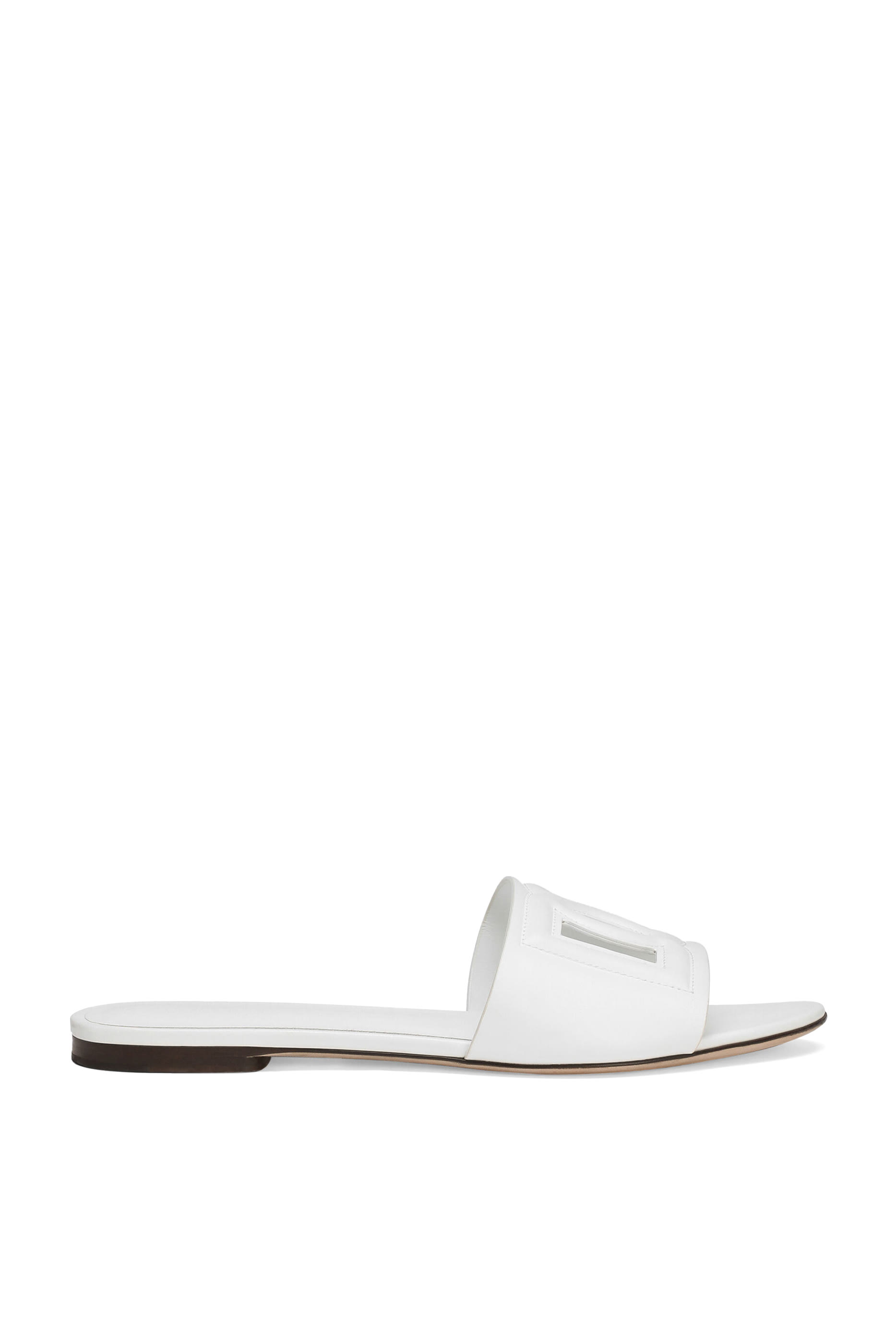 Bianca DG-Logo Leather Slides