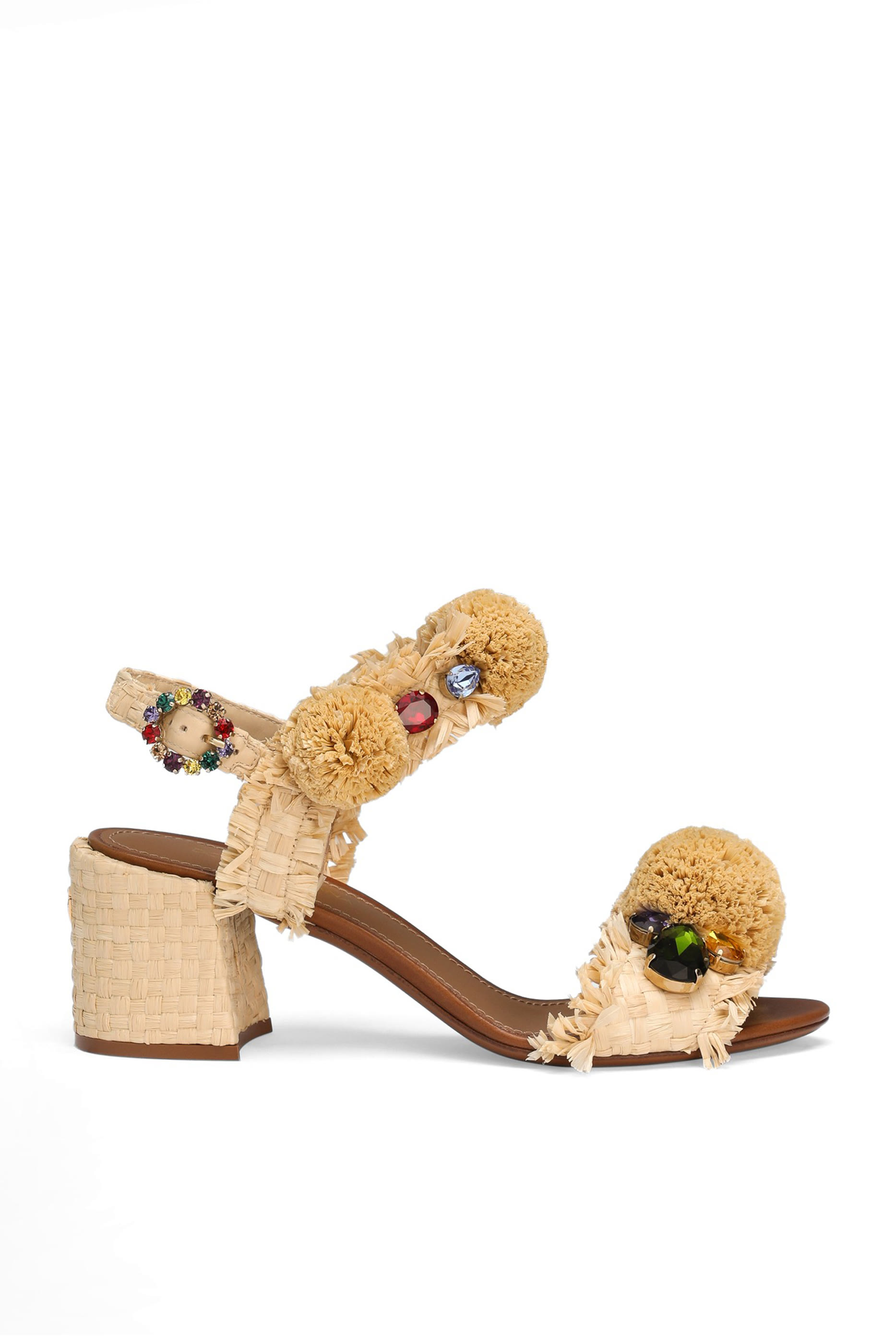  Embroidered 60 Sandals with Fringes 