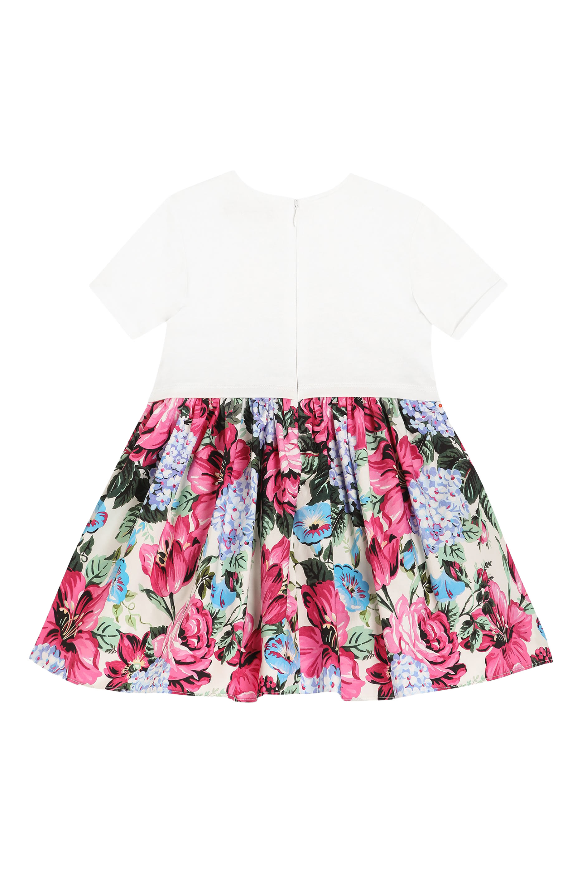 Kids Printed Poplin and Jersey Dress