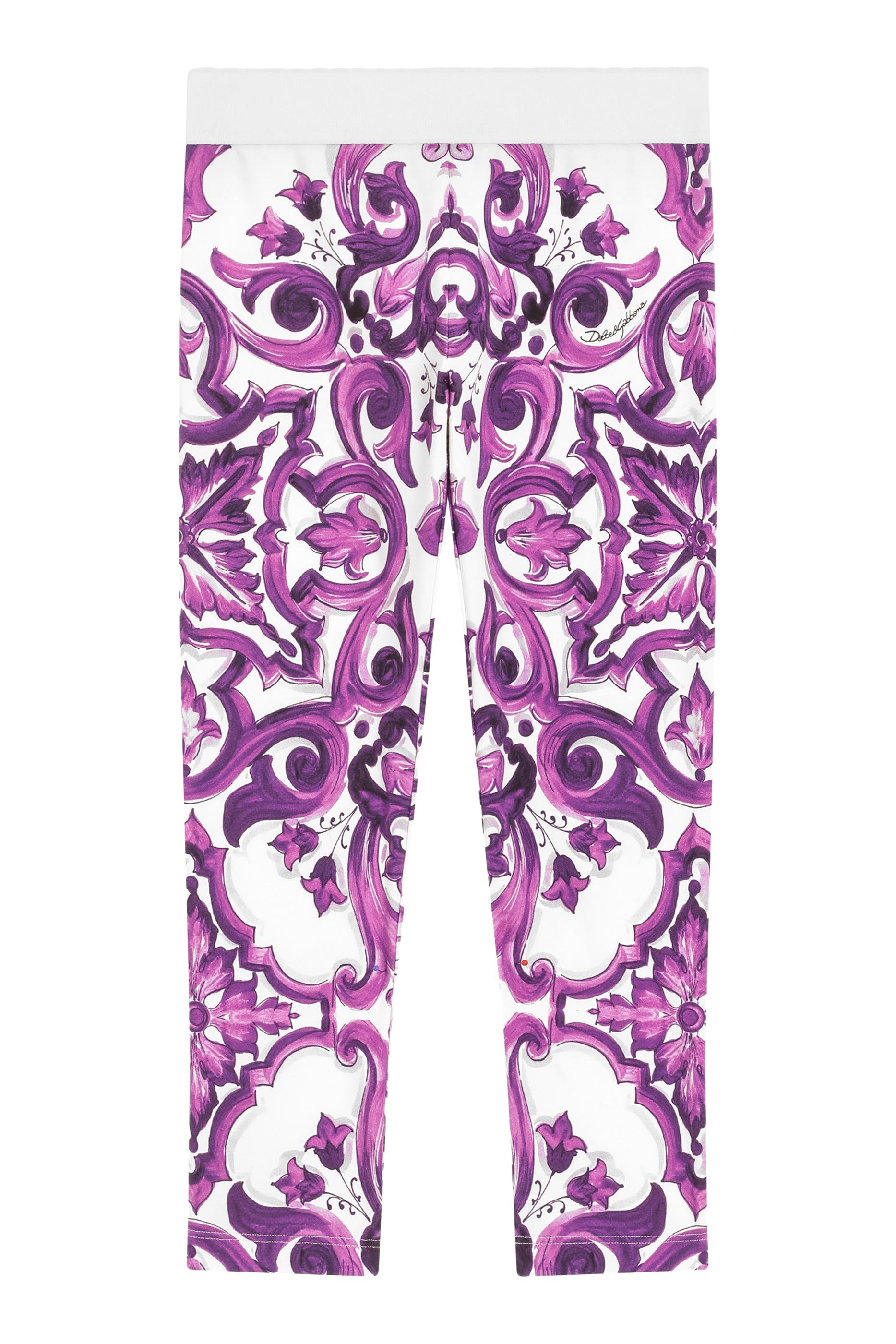 Kids Majolica Printed Interlock Leggings