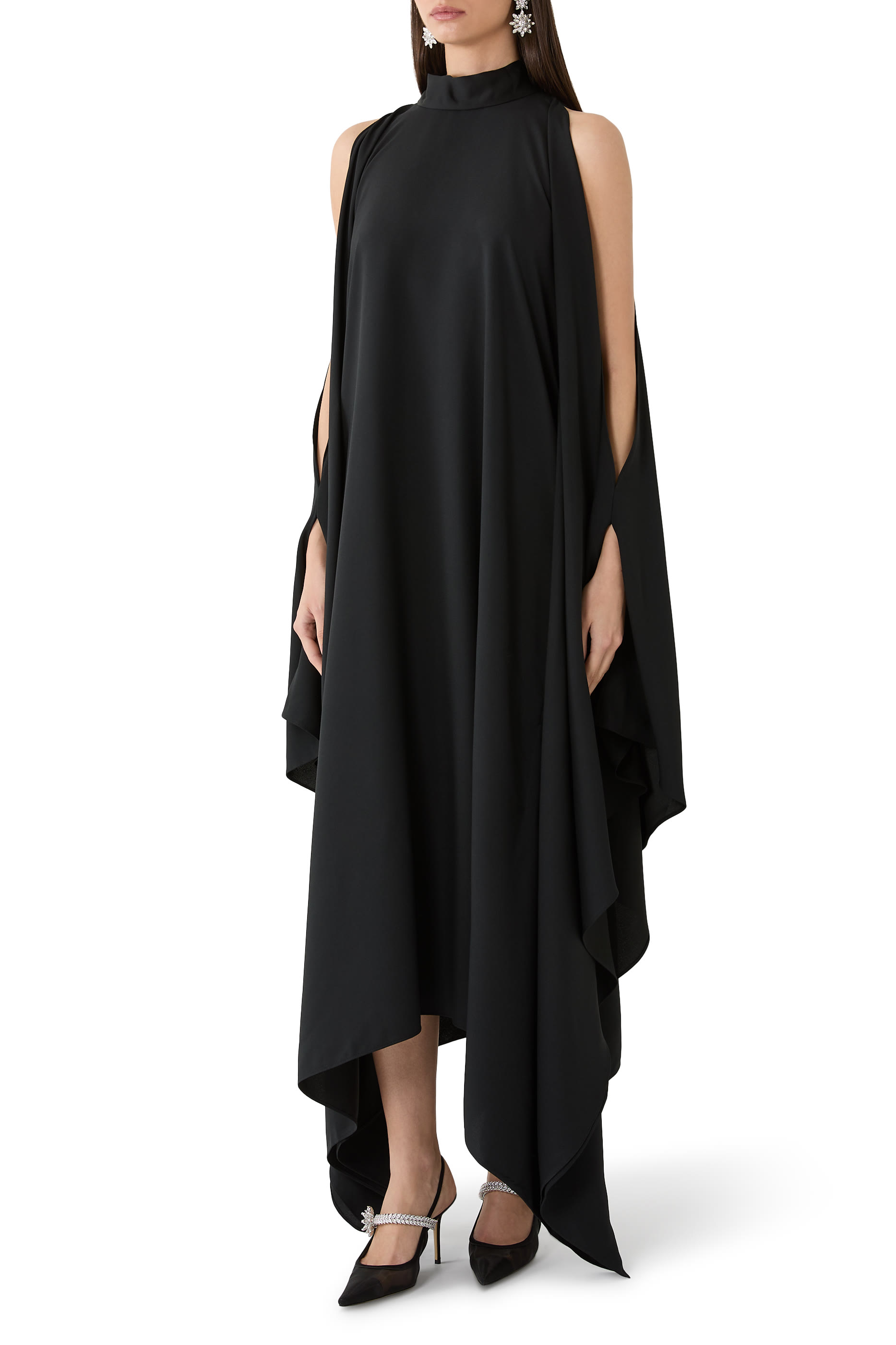Aga Tie-Detailed Draped Gown