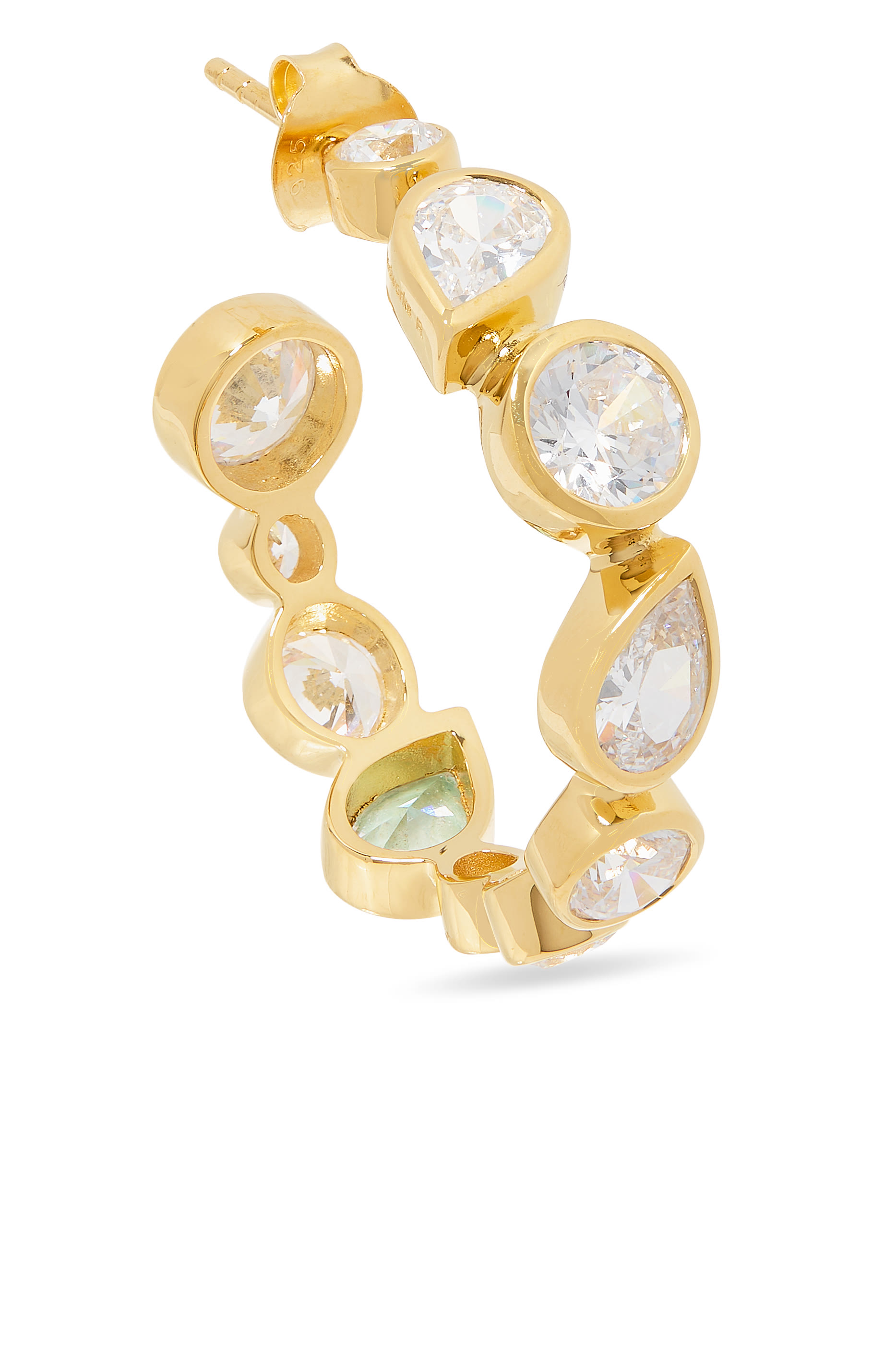 A Few Good Anti-Heroes Earrings,  Recycled Sterling Silver Plated in 18ct Yellow Gold Vermeil & Zirconia