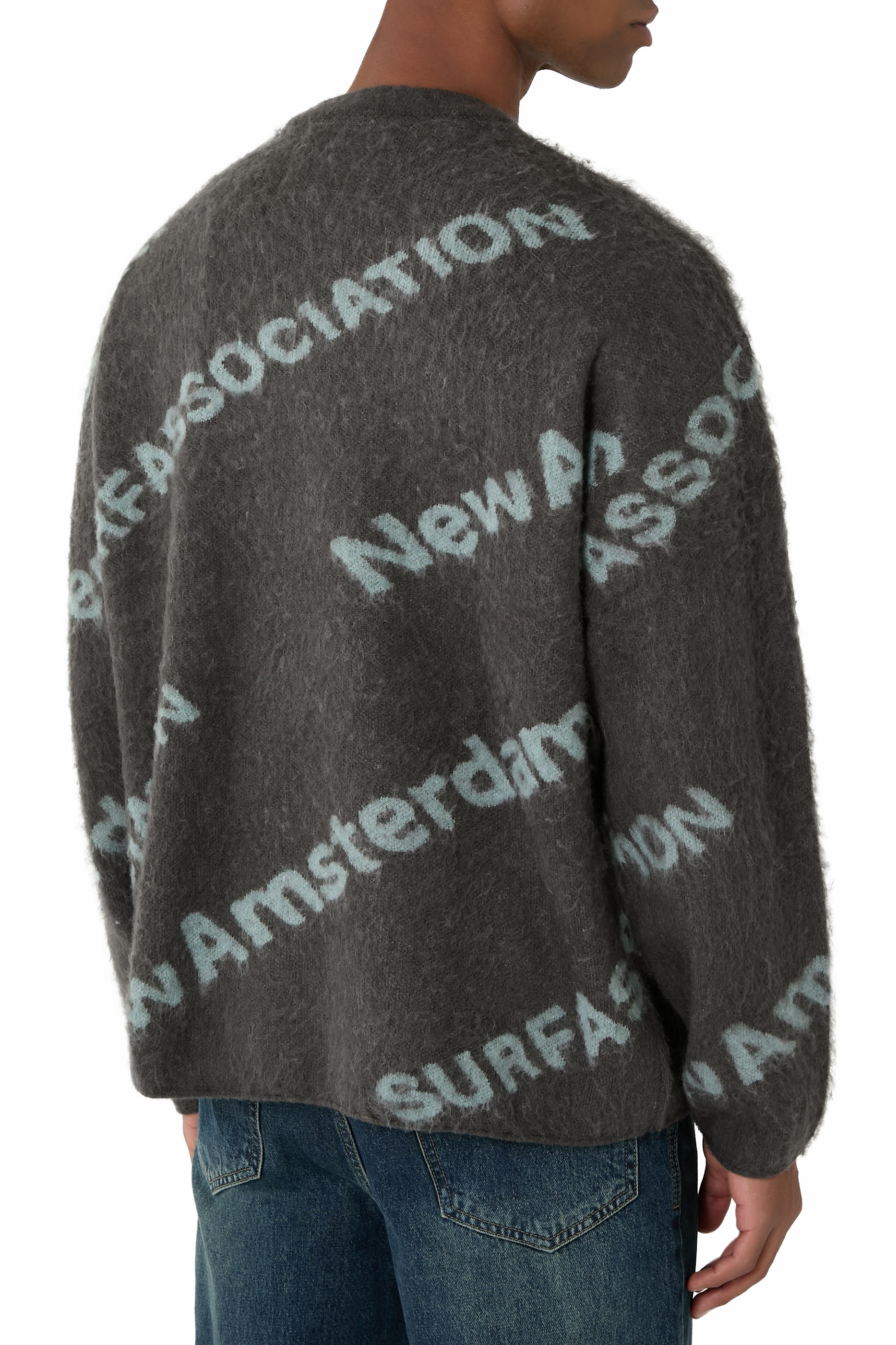 Jacquard Logo Knit Sweatshirt 