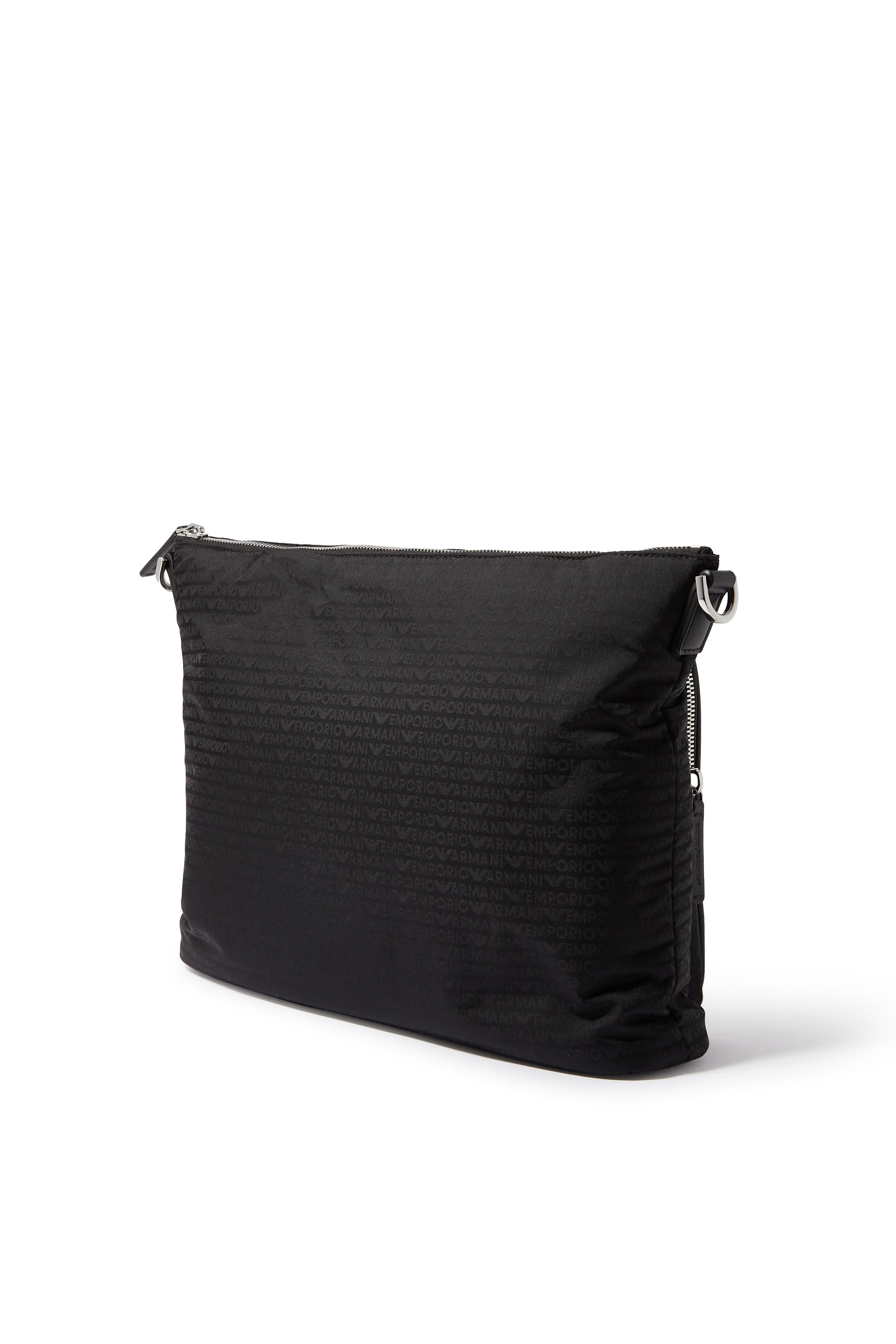 EA Logo Crossbody Jacquard Bag