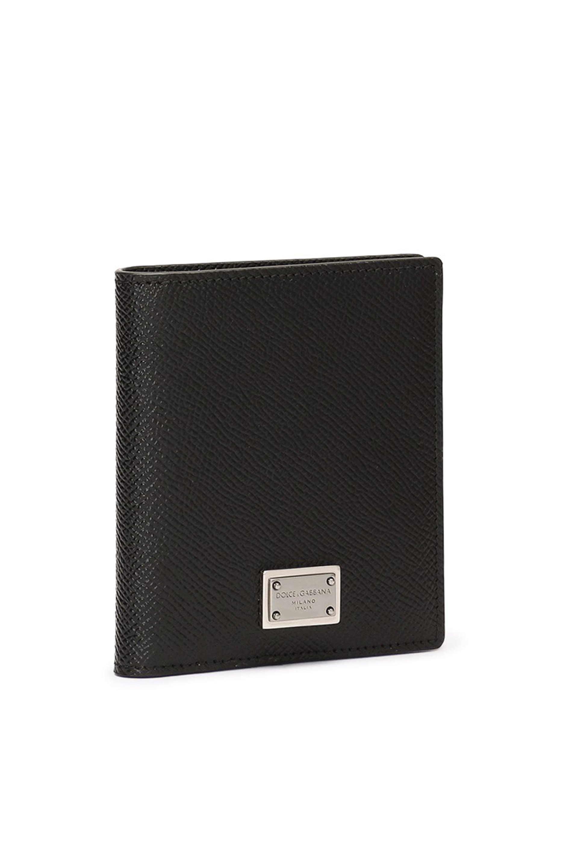 Dauphine-Print Calfskin Bifold Card Holder 
