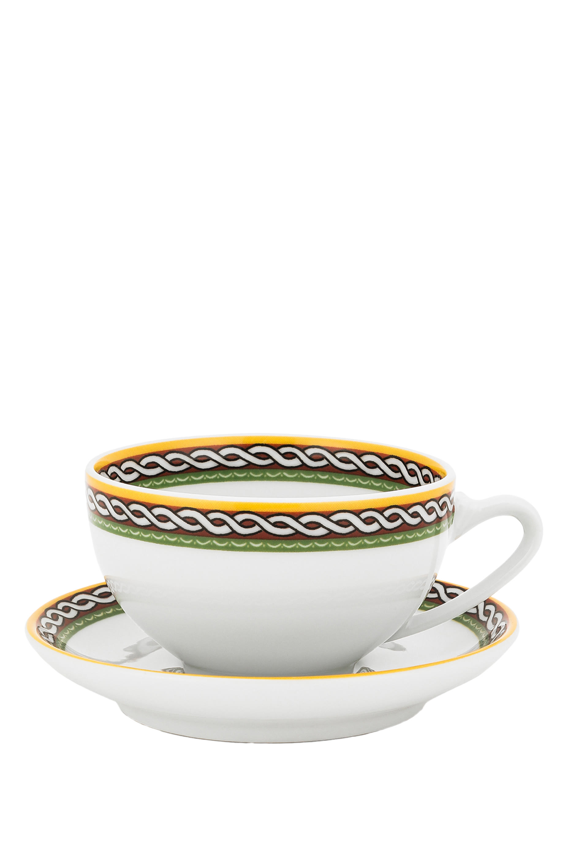 Carretto Bordo Tea Cup and Saucer - Set of 2