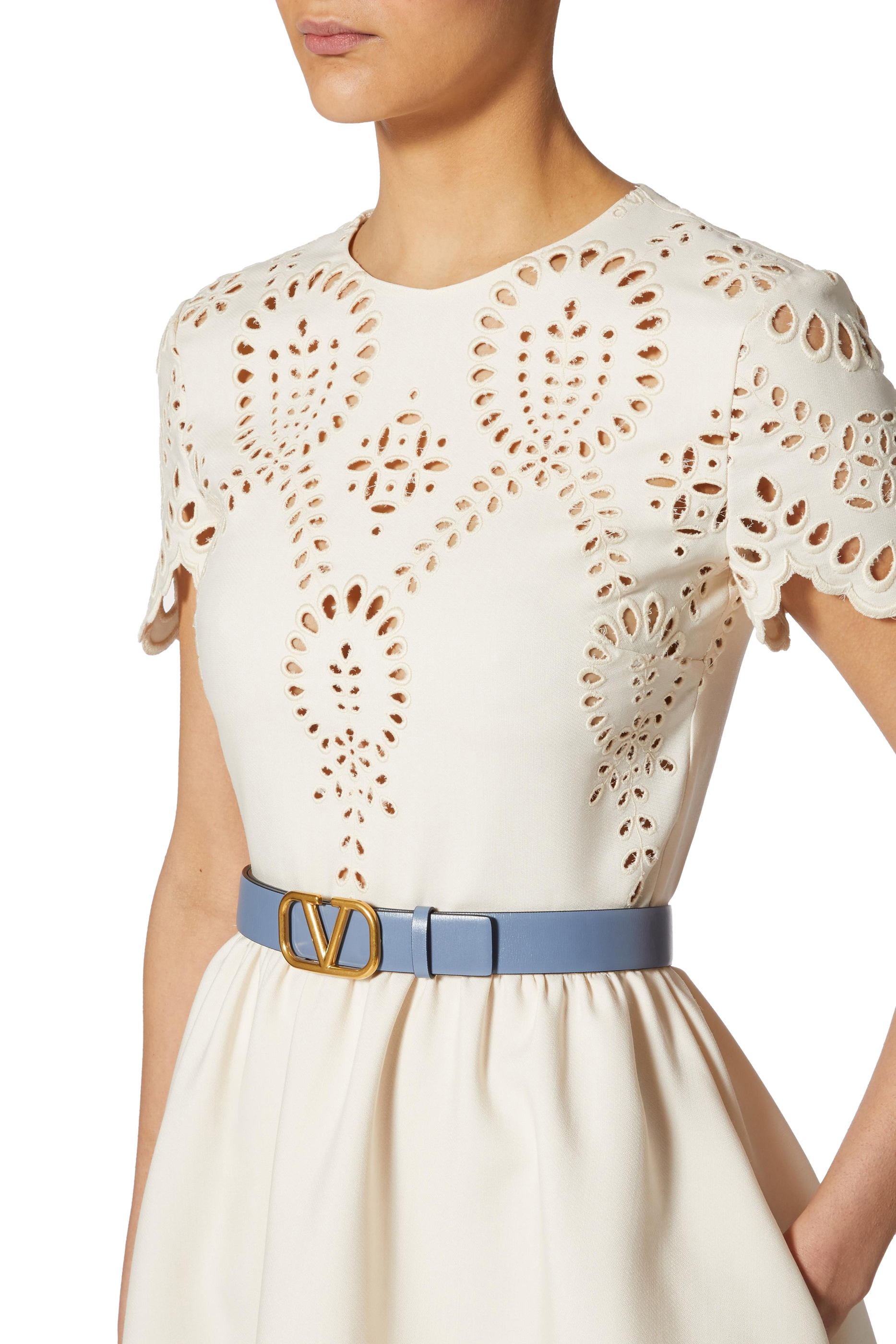 Valentino Garavani V Logo Buckle Belt