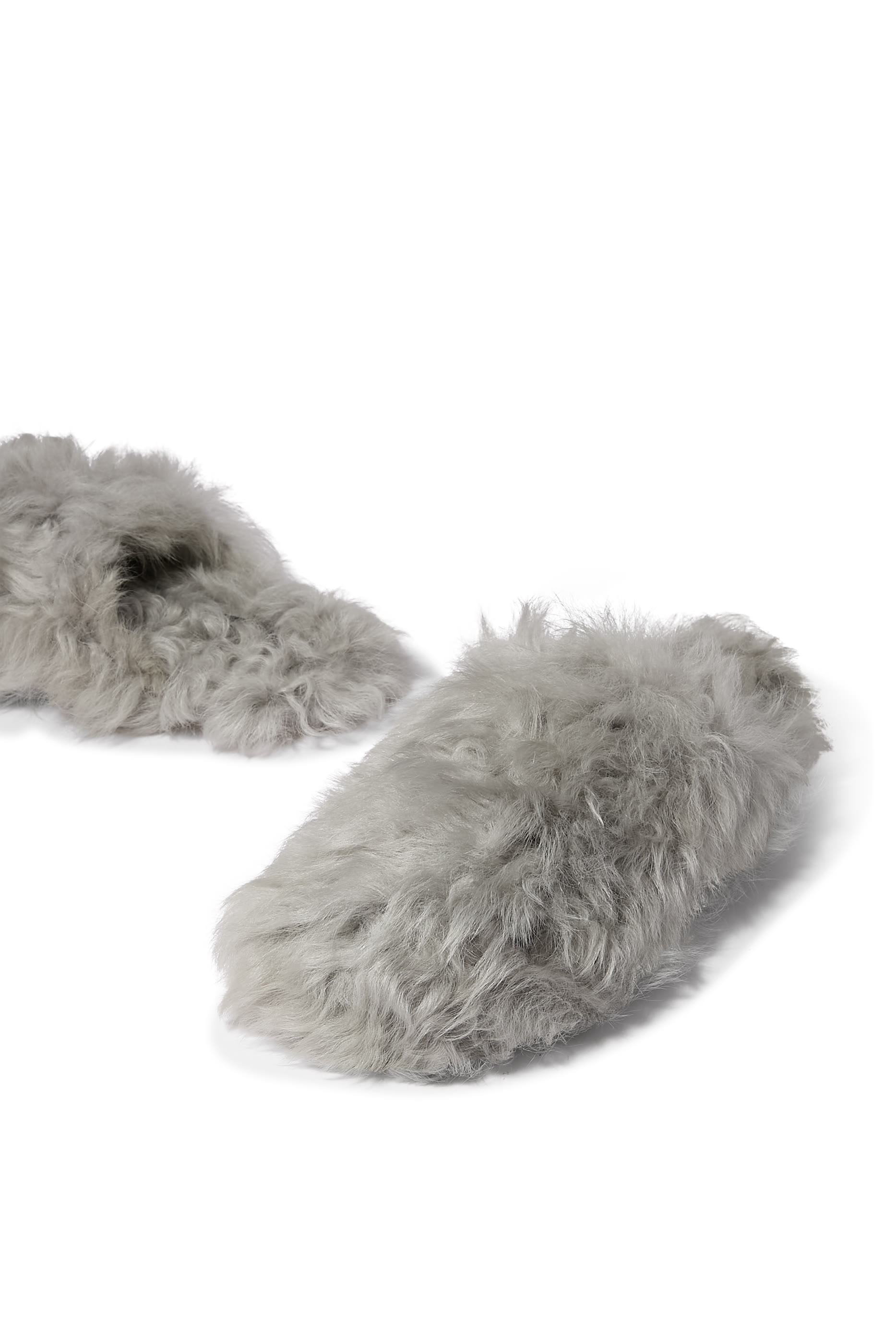 Round-Toe Wool Mules